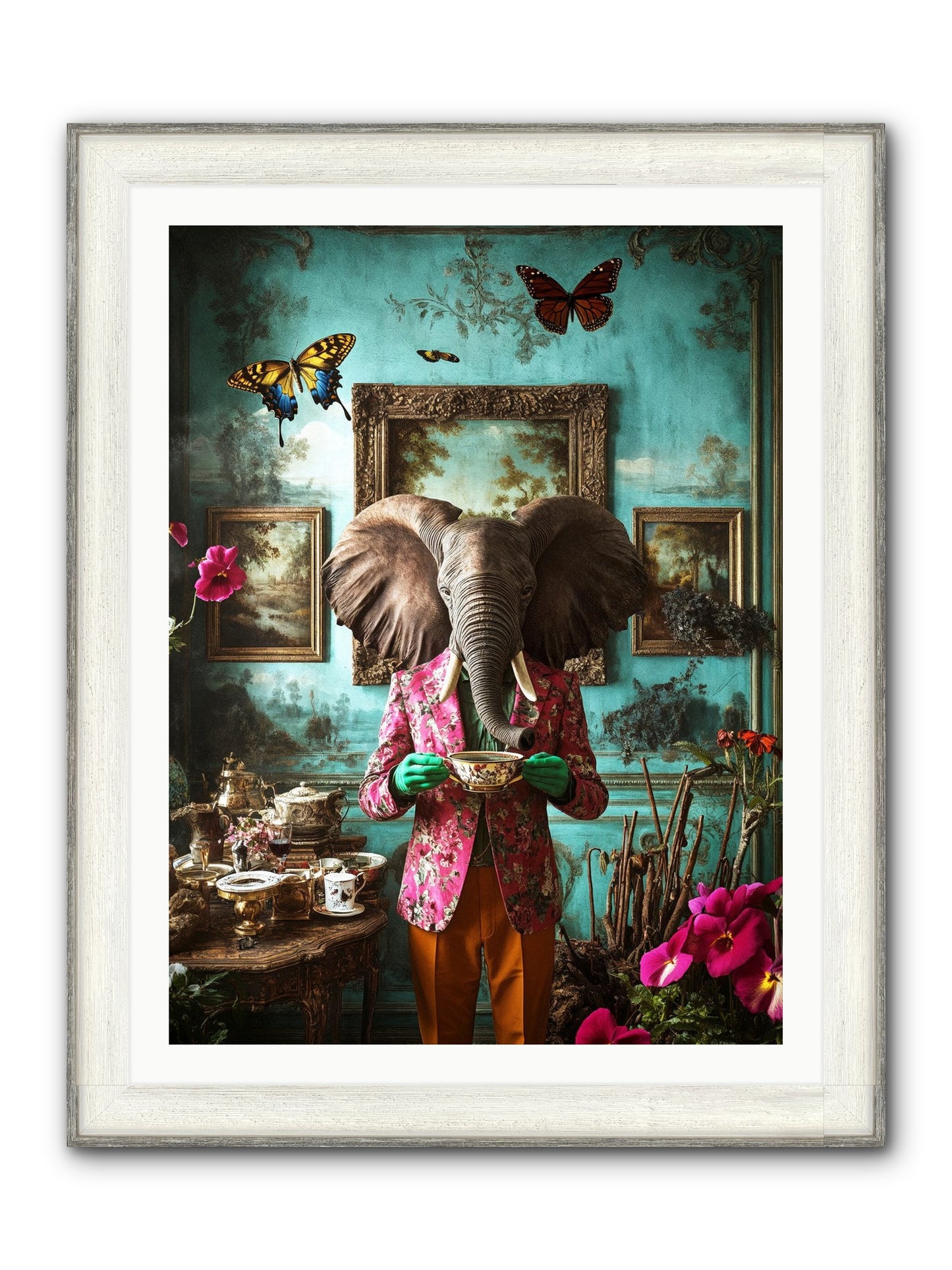Earth Dreams Deeper Framed Print - Driftwood White 30x40