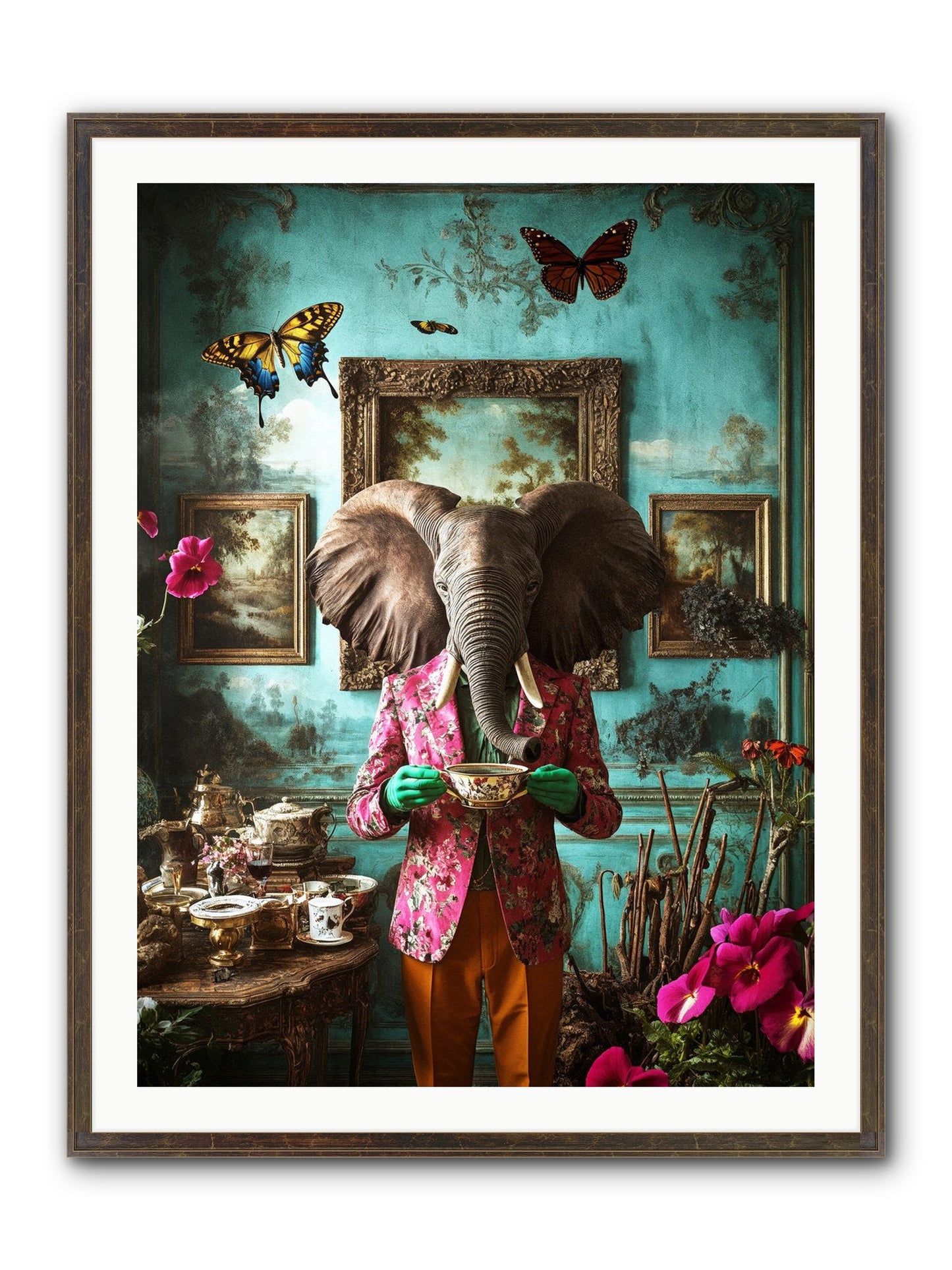 Earth Dreams Deeper Framed Print - Slimwoods Black/Gold 30x40