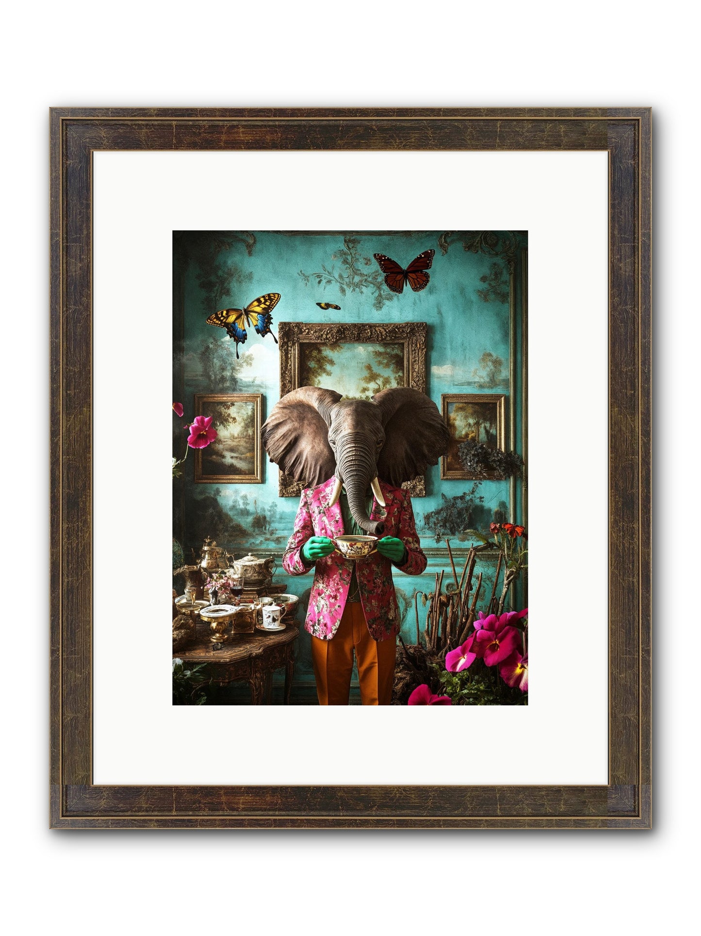 Earth Dreams Deeper Framed Print - Slimwoods Black/Gold 9x12