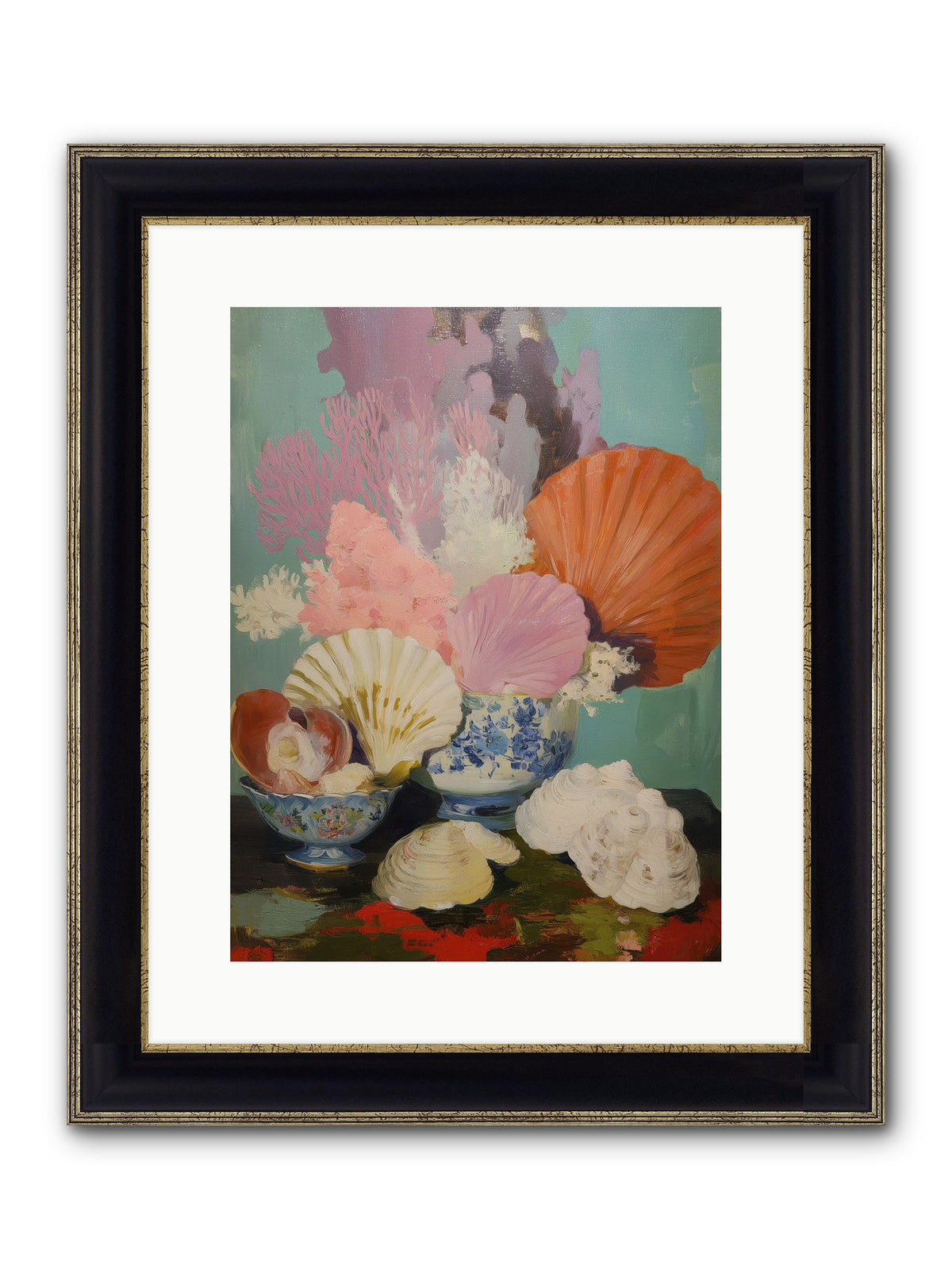 Earth's Treasures Framed Print - Black & Gold 12x16