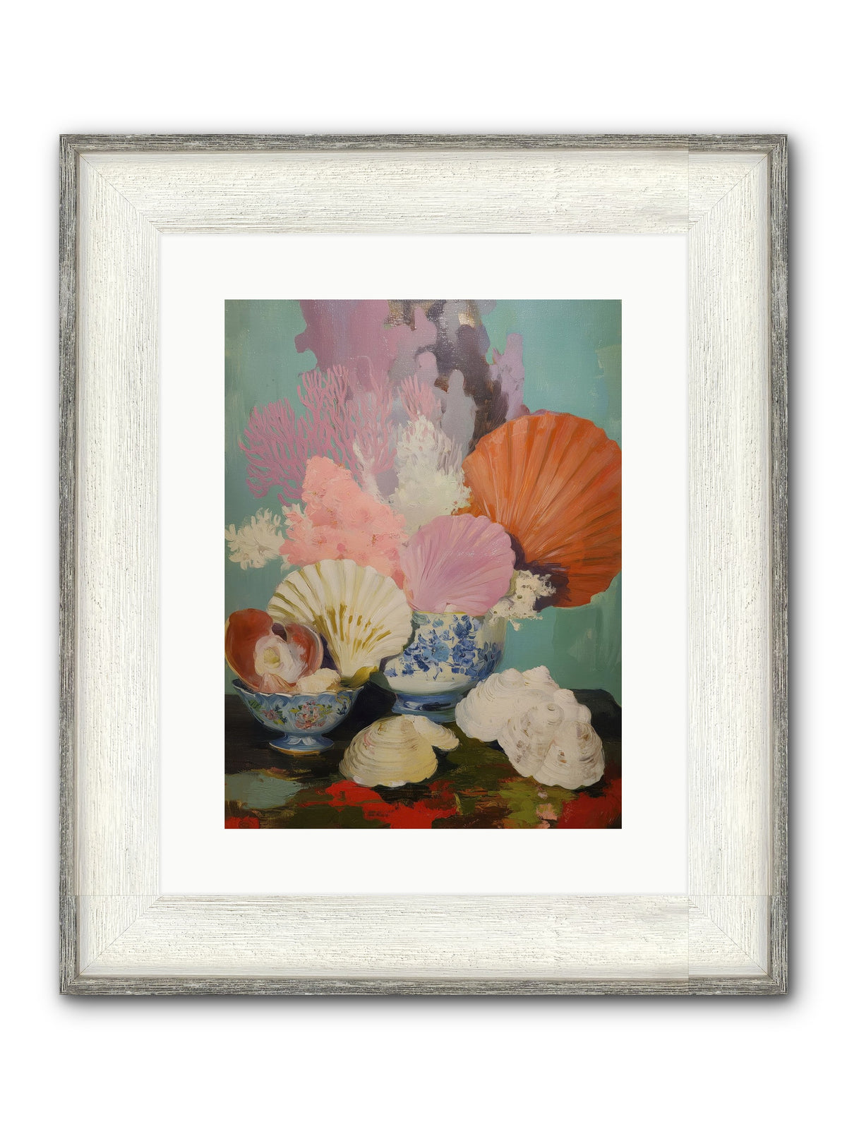 Earth's Treasures Framed Print - Driftwood White 12x16