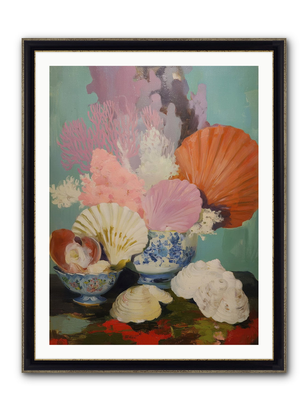 Earth's Treasures Framed Print - Black & Gold 30x40