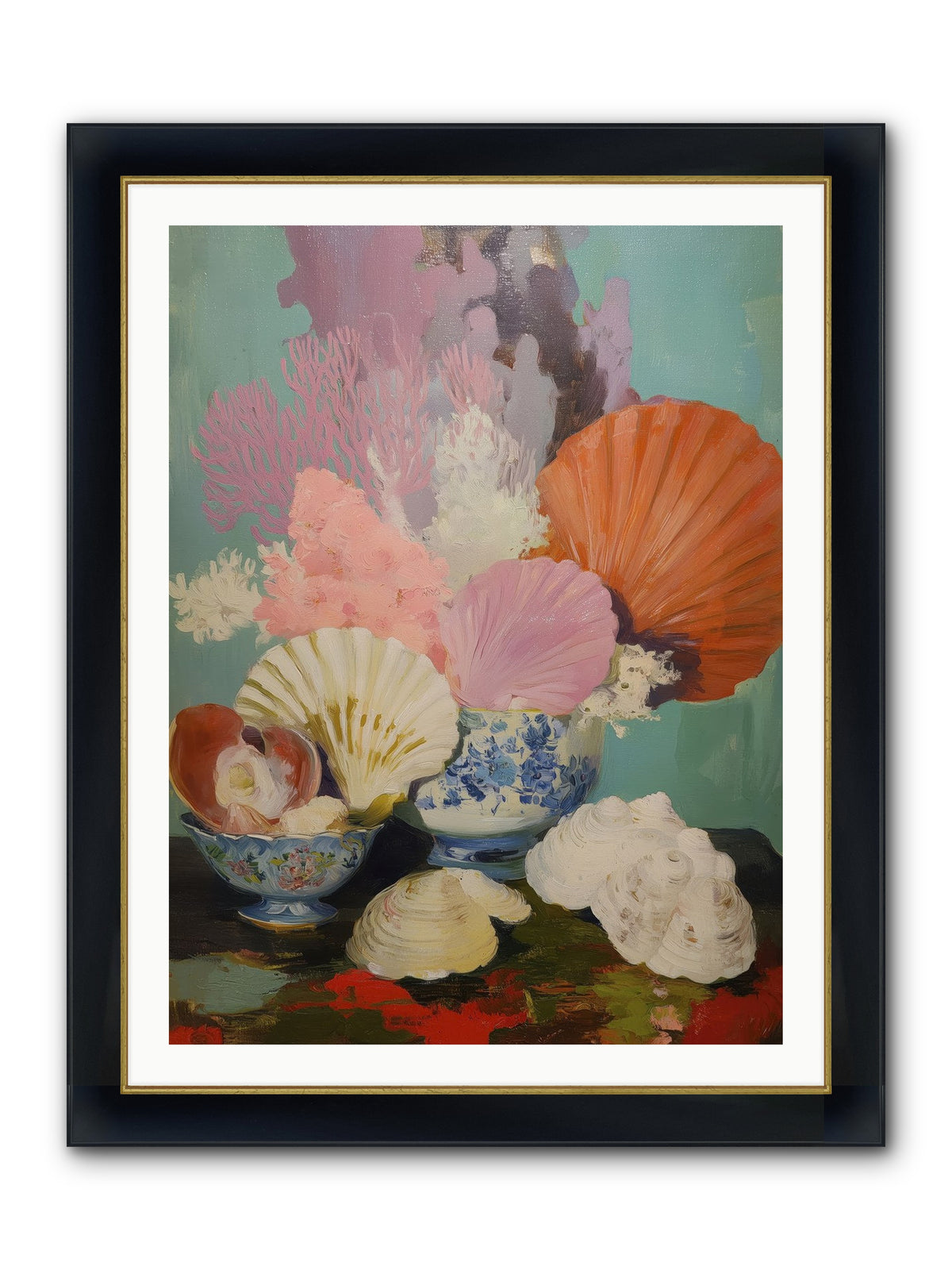 Earth's Treasures Framed Print - Wide Black w/Gold 30x40