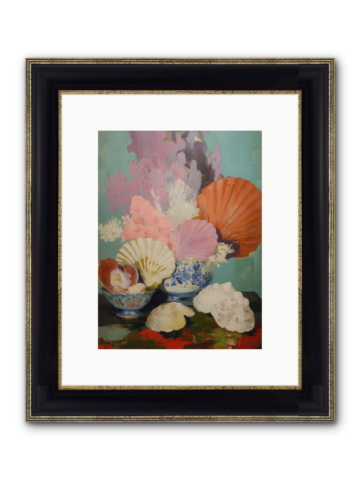 Earth's Treasures Framed Print - Black & Gold 9x12