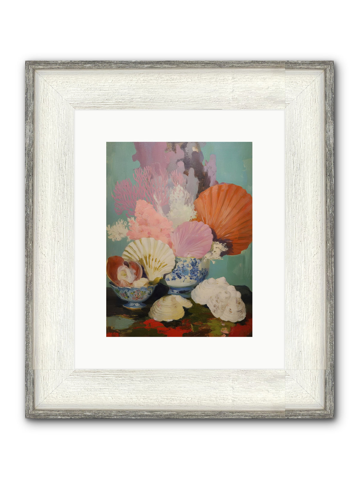 Earth's Treasures Framed Print - Driftwood White 9x12