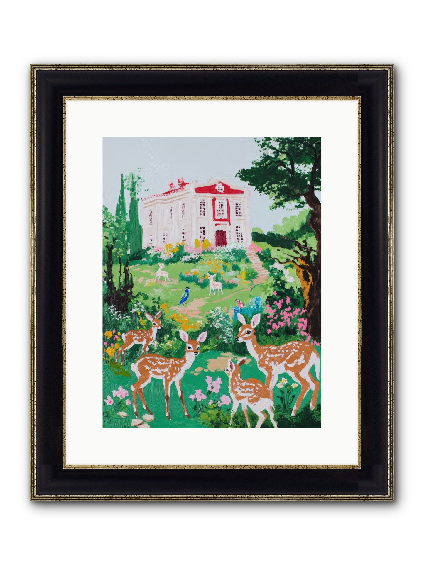 Earth Woke Singing Framed Print - Black & Gold 12x16