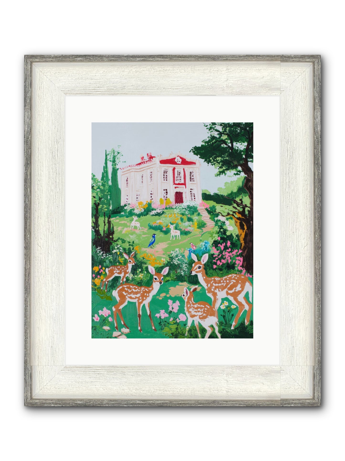 Earth Woke Singing Framed Print - Driftwood White 12x16