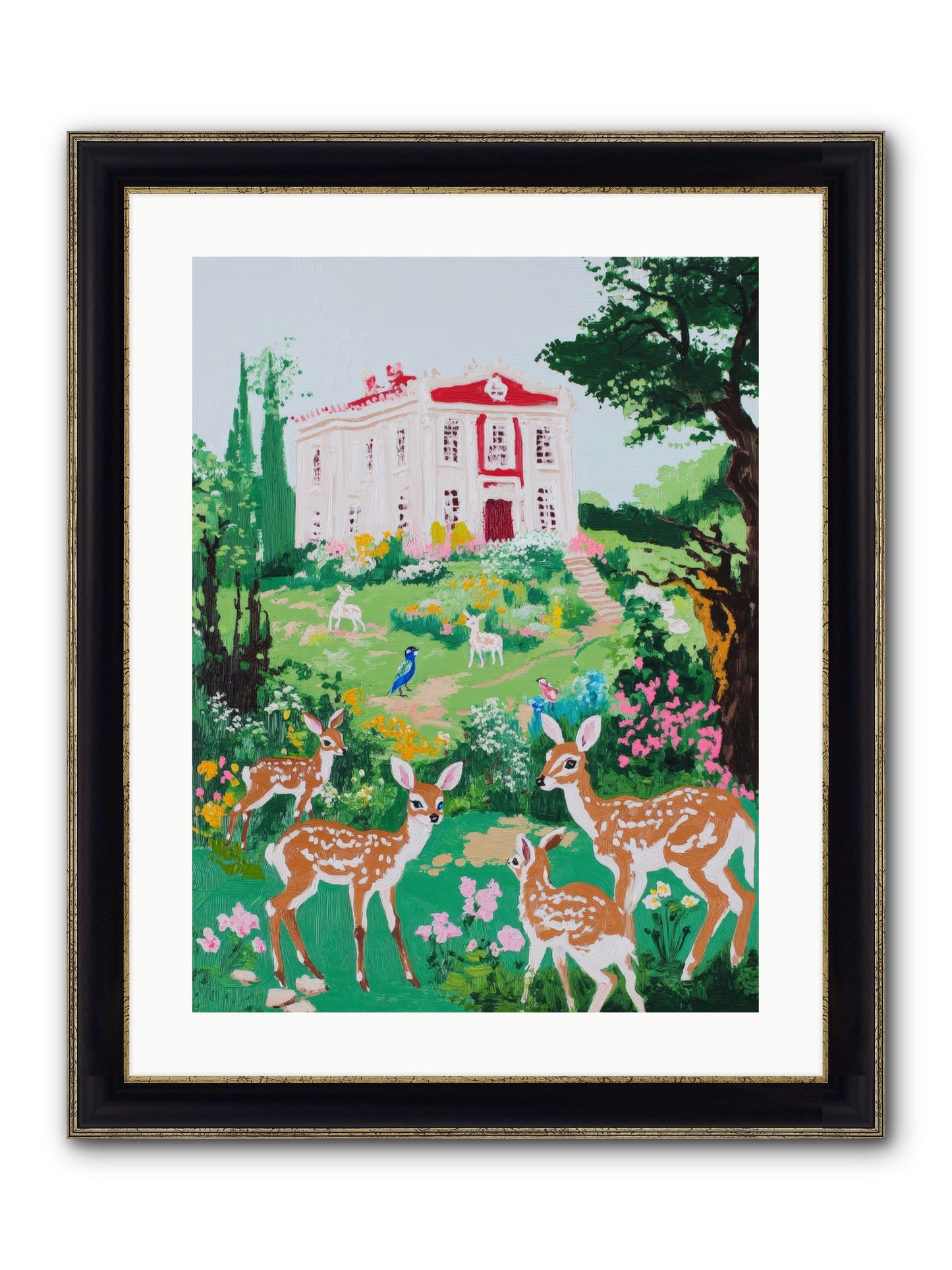 Earth Woke Singing Framed Print - Black & Gold 18x24
