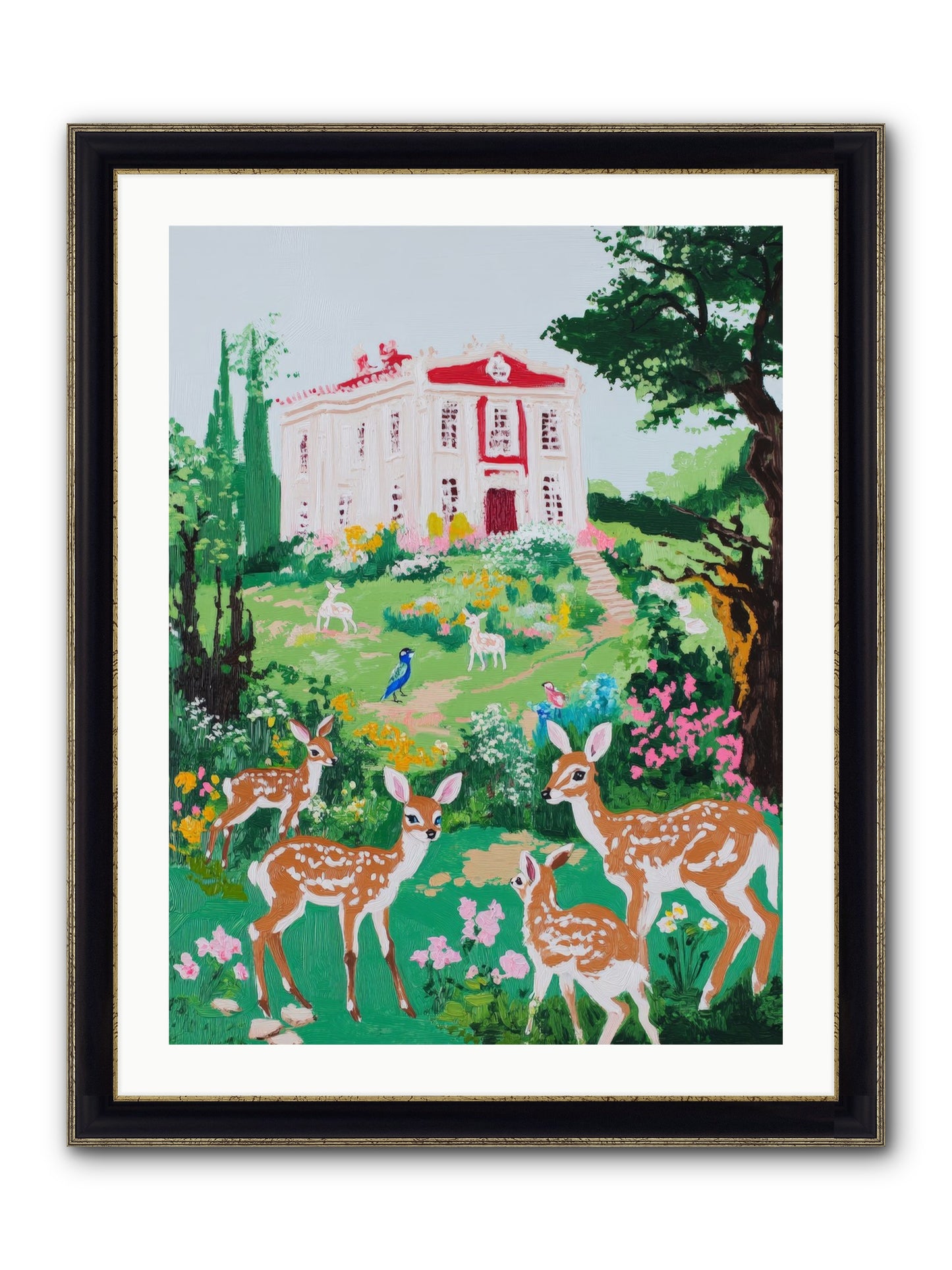 Earth Woke Singing Framed Print - Black & Gold 24x32