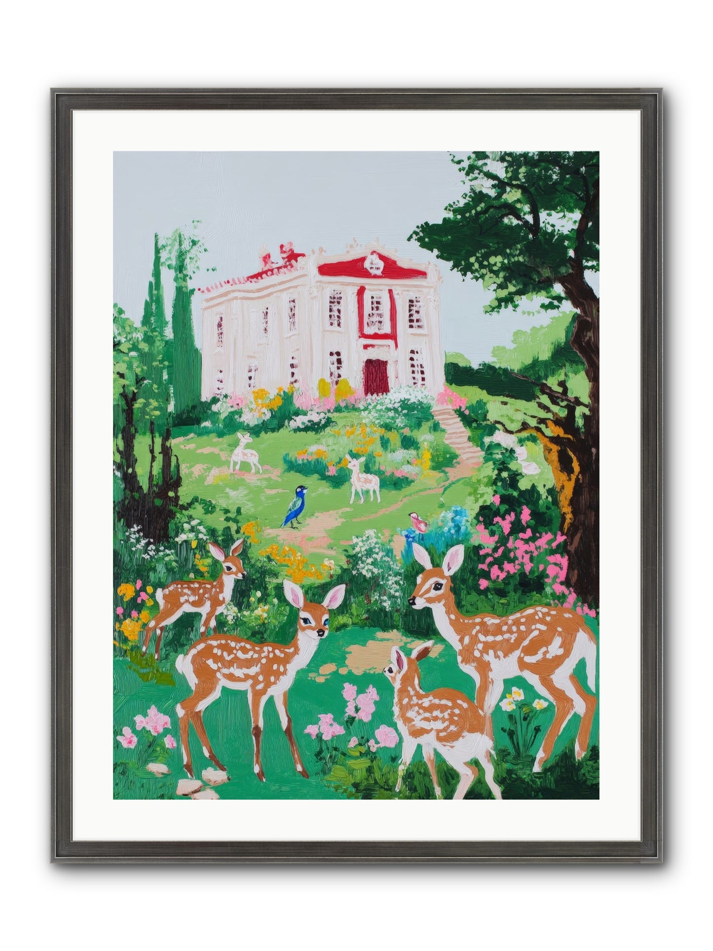 Earth Woke Singing Framed Print - Slimwoods Black/Silver 24x32