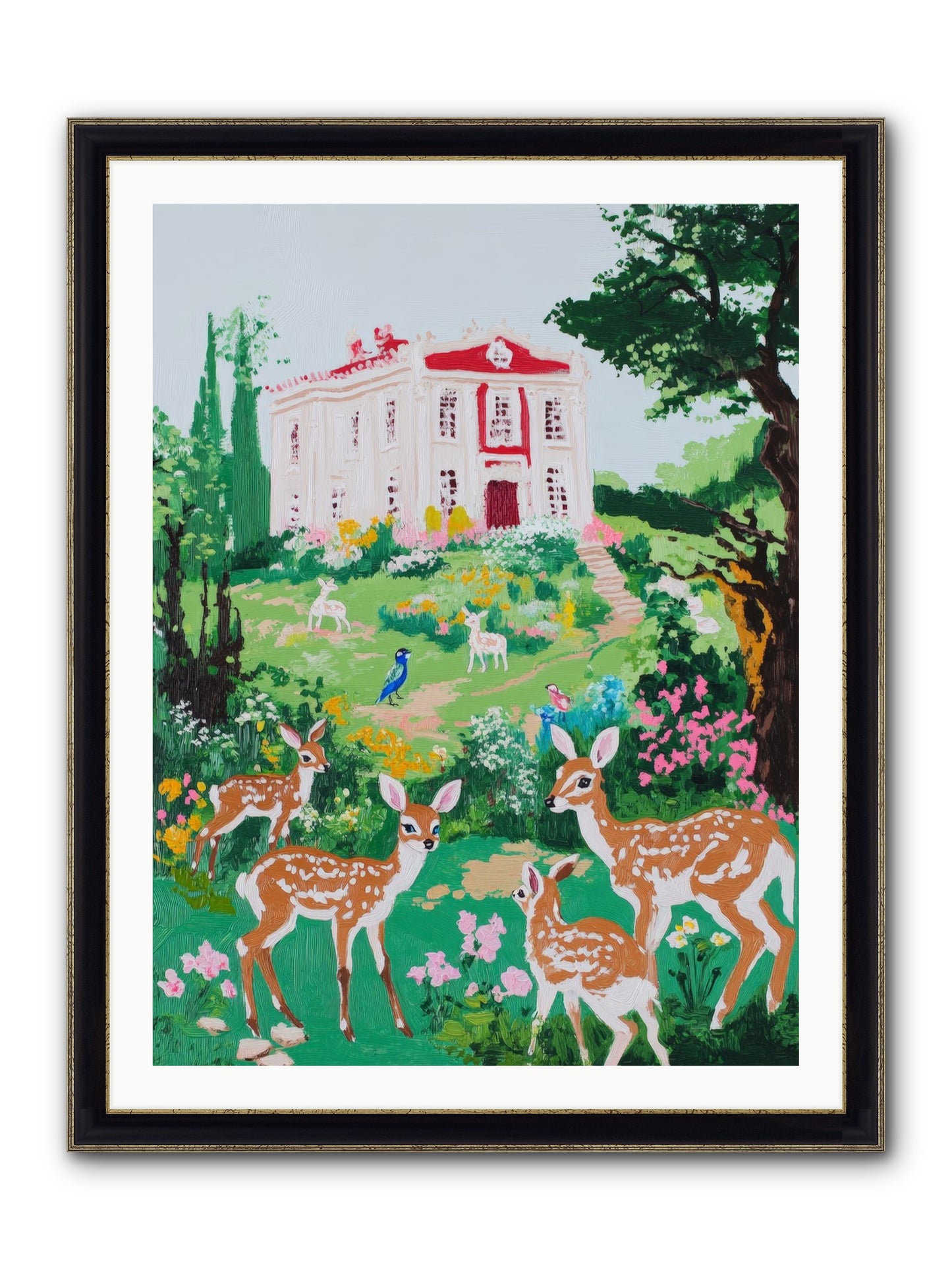 Earth Woke Singing Framed Print - Black & Gold 30x40