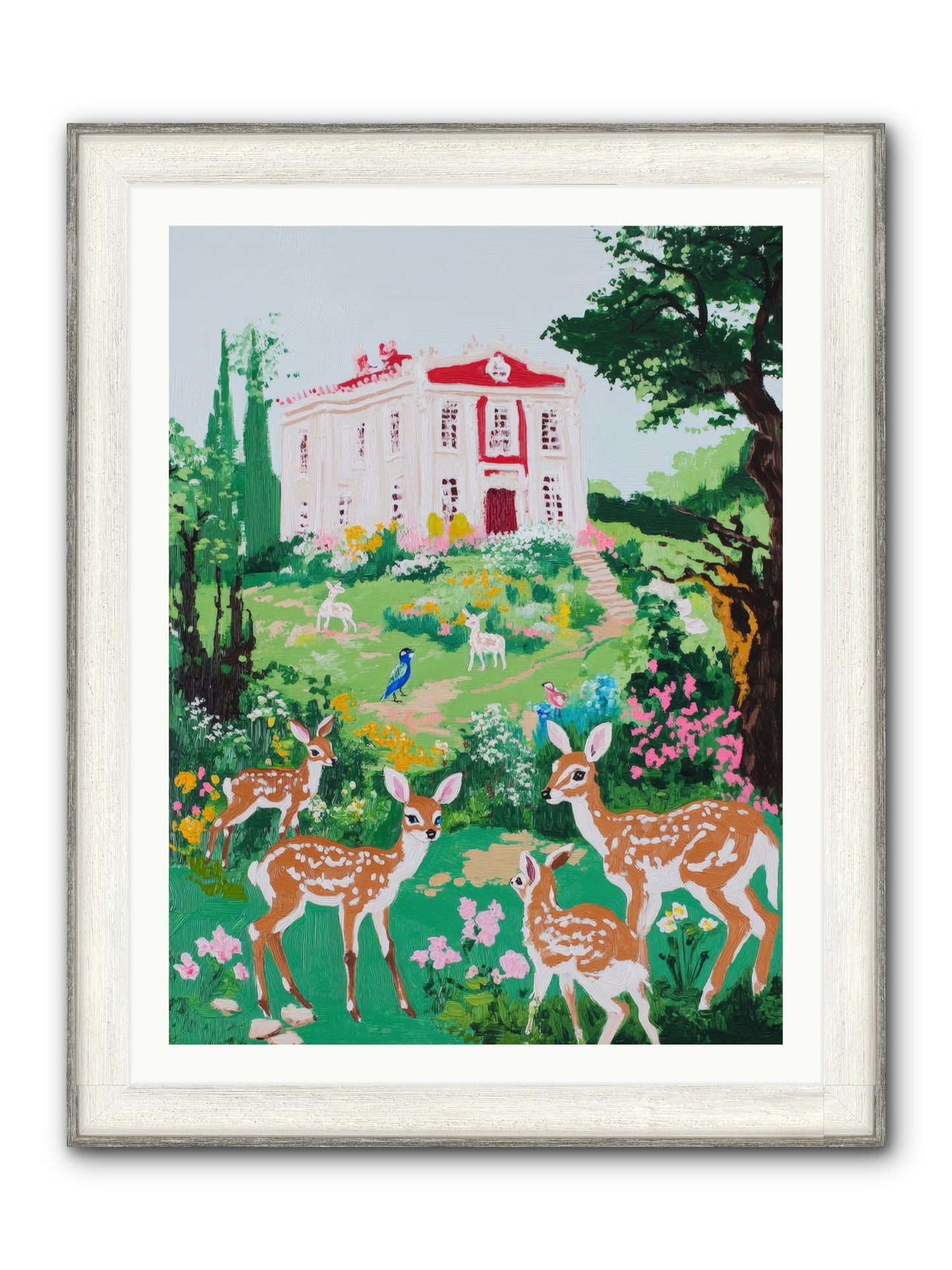 Earth Woke Singing Framed Print - Driftwood White 30x40