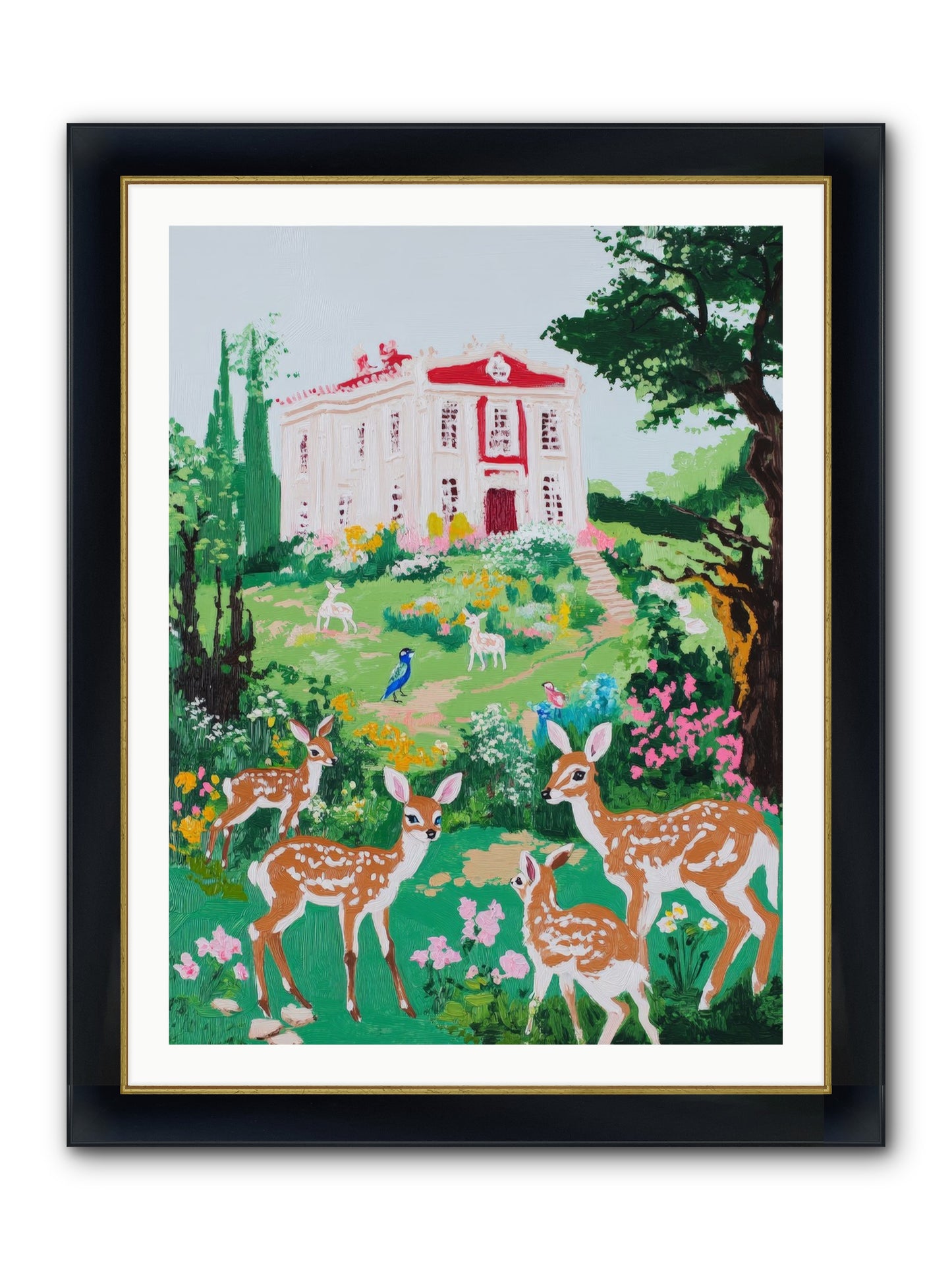 Earth Woke Singing Framed Print - Wide Black w/Gold 30x40