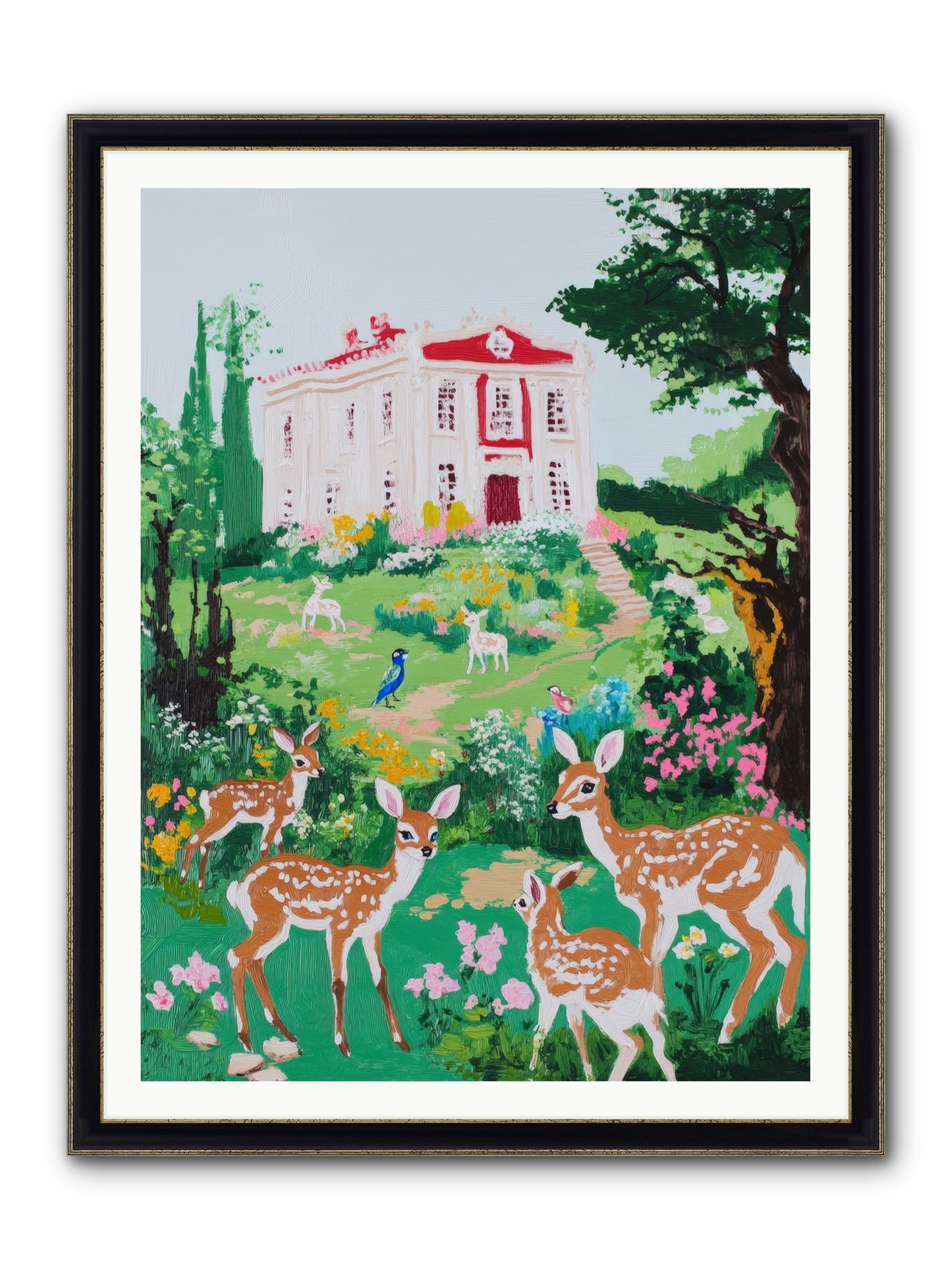Earth Woke Singing Framed Print - Black & Gold 36x48