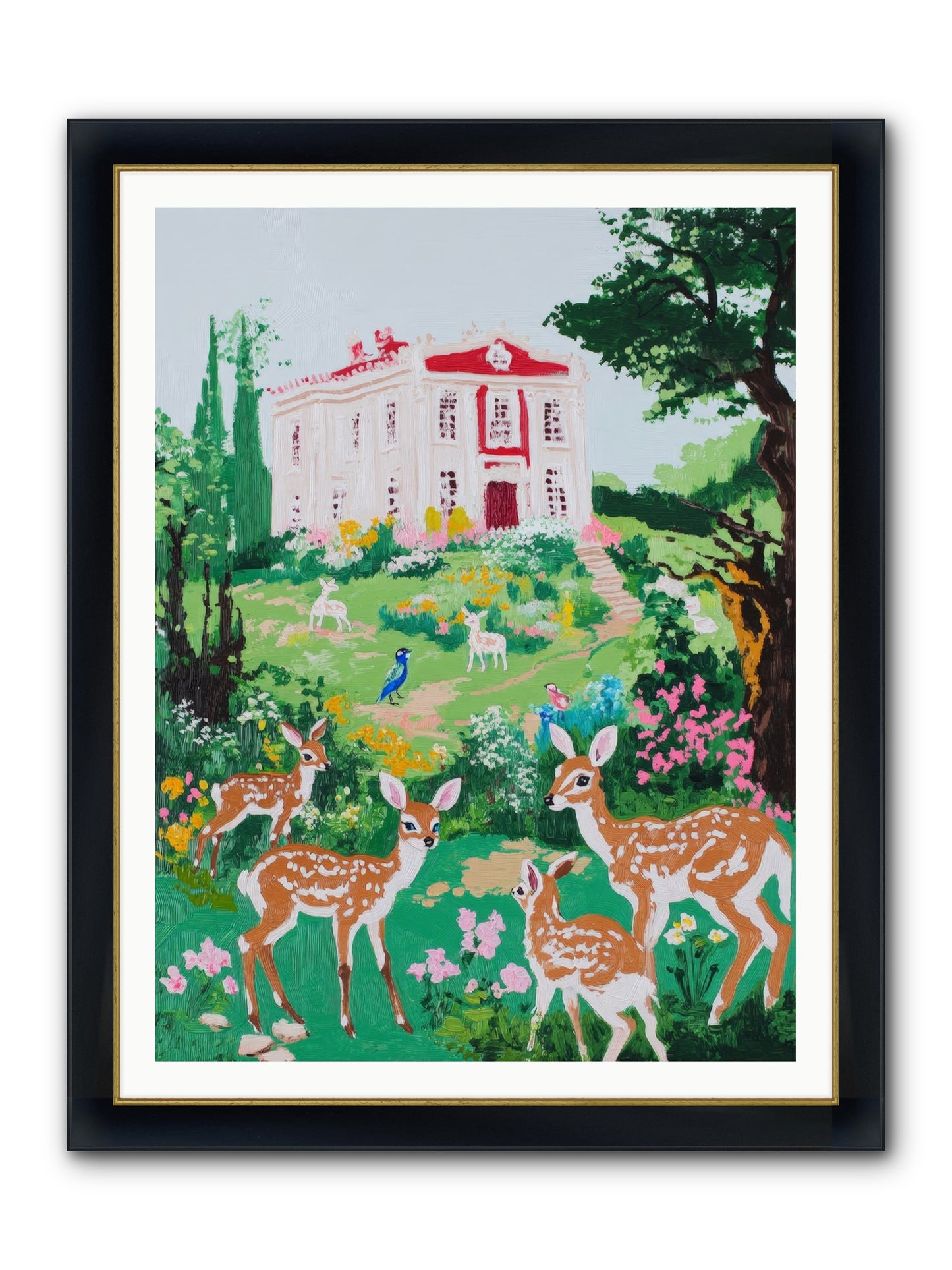 Earth Woke Singing Framed Print - Wide Black w/Gold 36x48