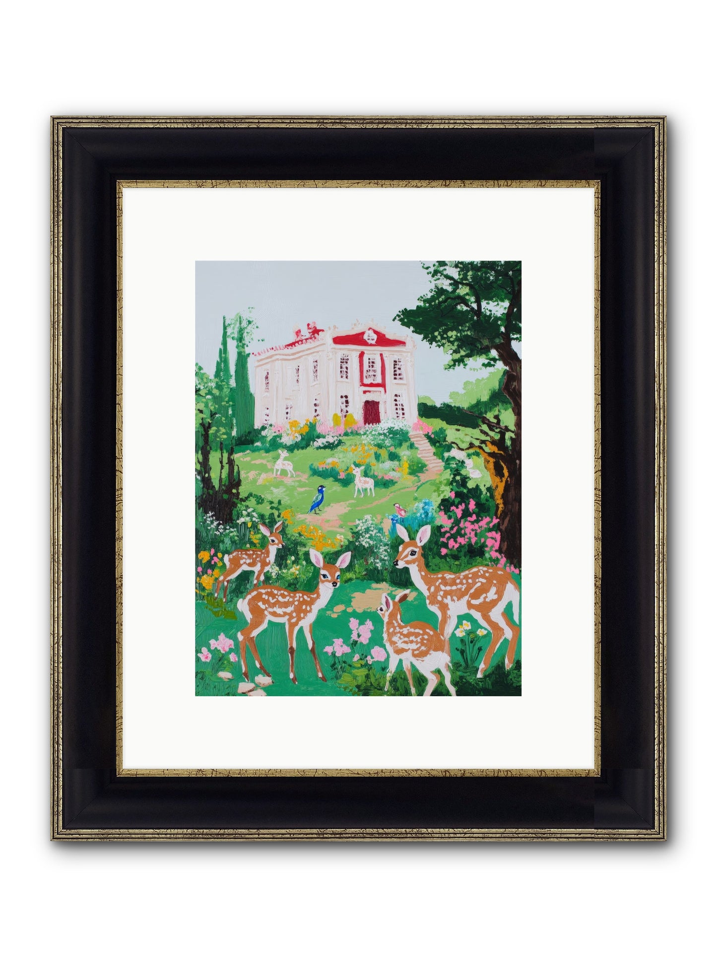 Earth Woke Singing Framed Print - Black & Gold 9x12