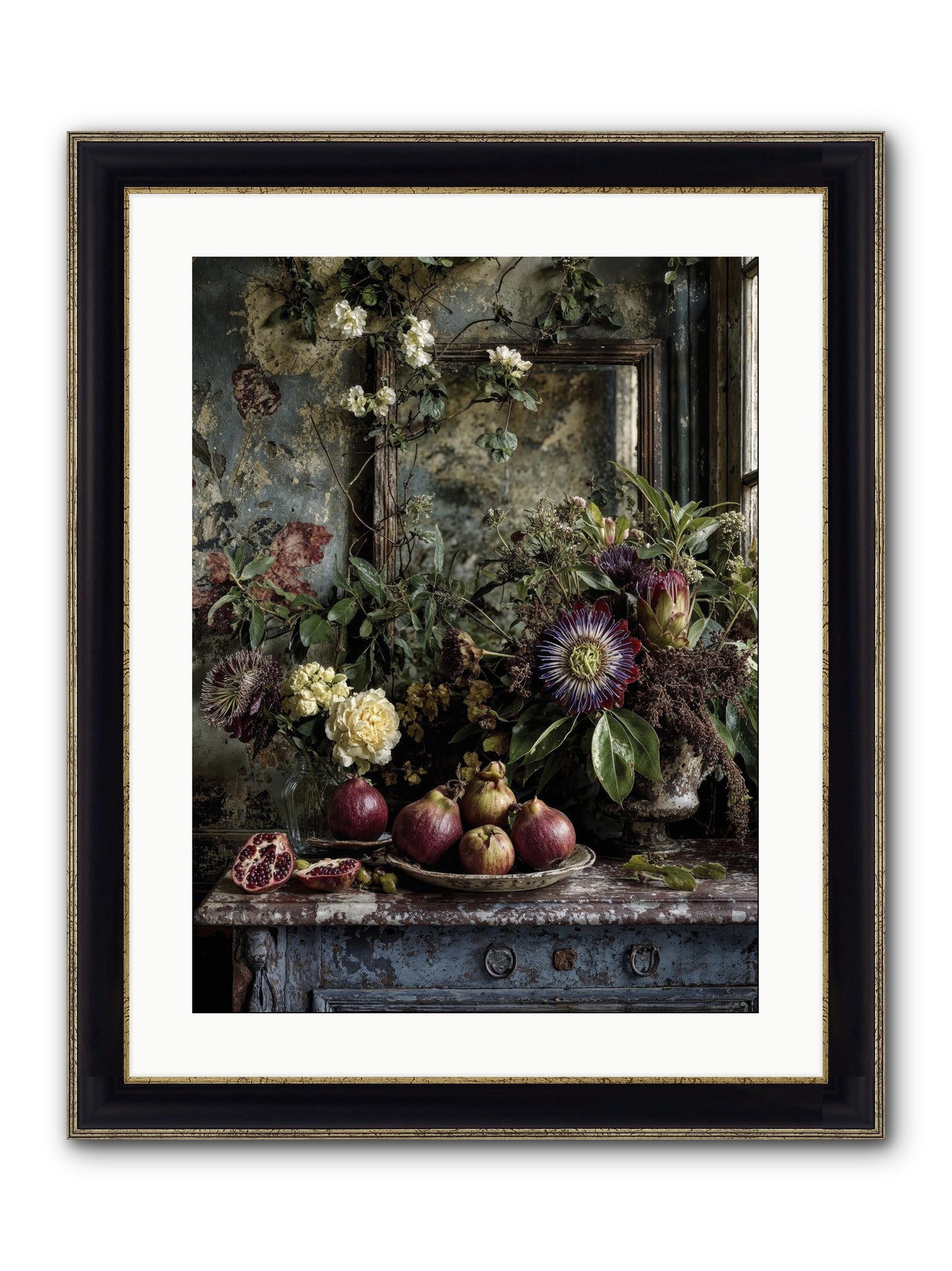 Earthgifted Framed Print - Black & Gold 18x24