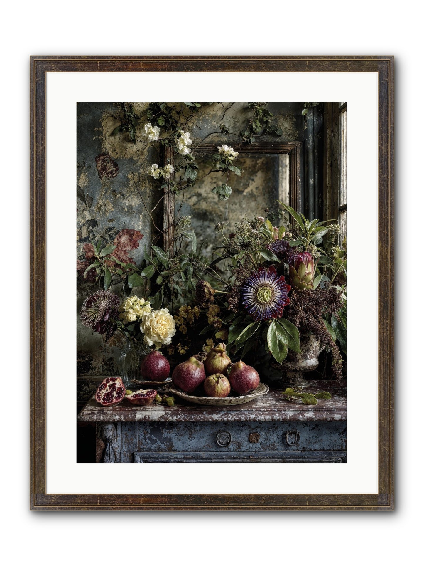 Earthgifted Framed Print - Slimwoods Black/Gold 18x24