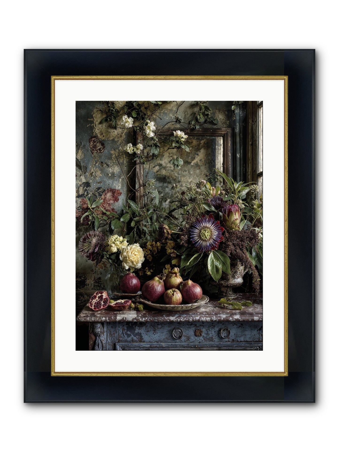 Earthgifted Framed Print - Wide Black w/Gold 18x24