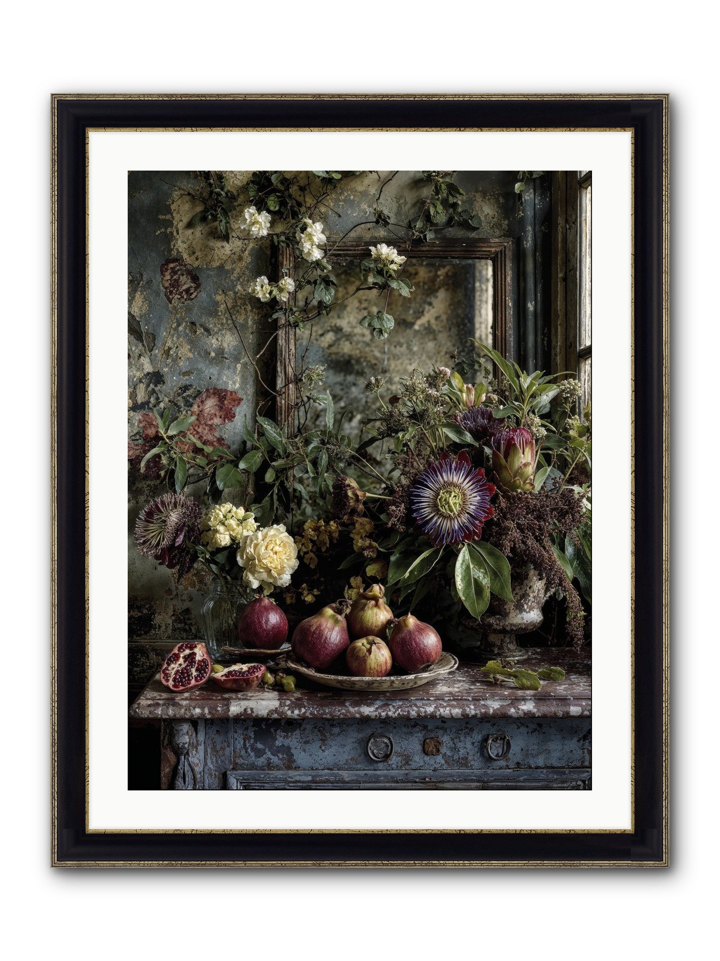 Earthgifted Framed Print - Black & Gold 24x32