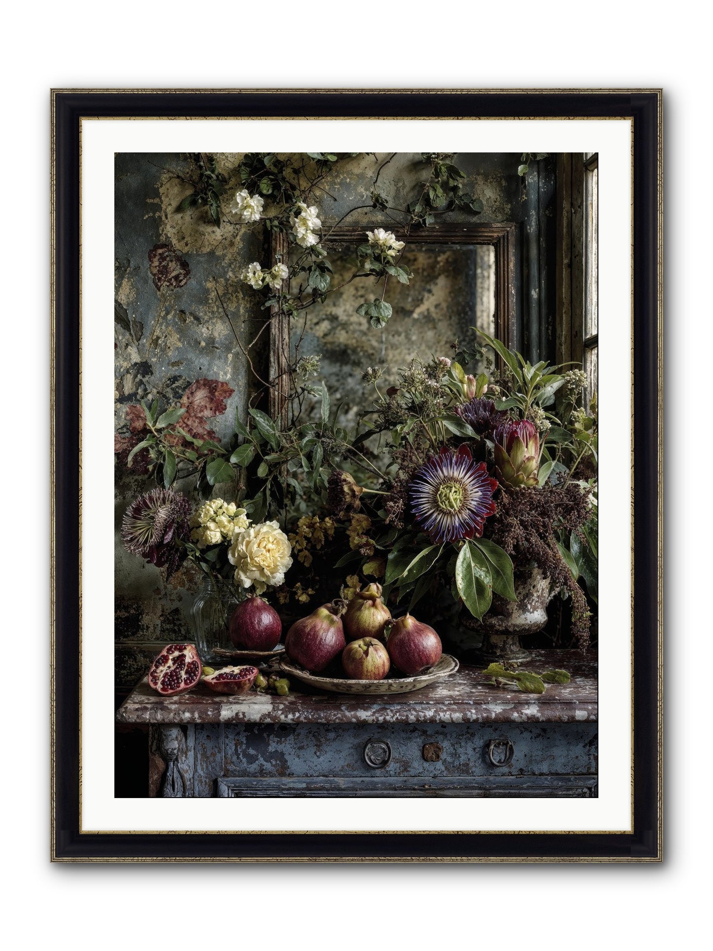 Earthgifted Framed Print - Black & Gold 30x40