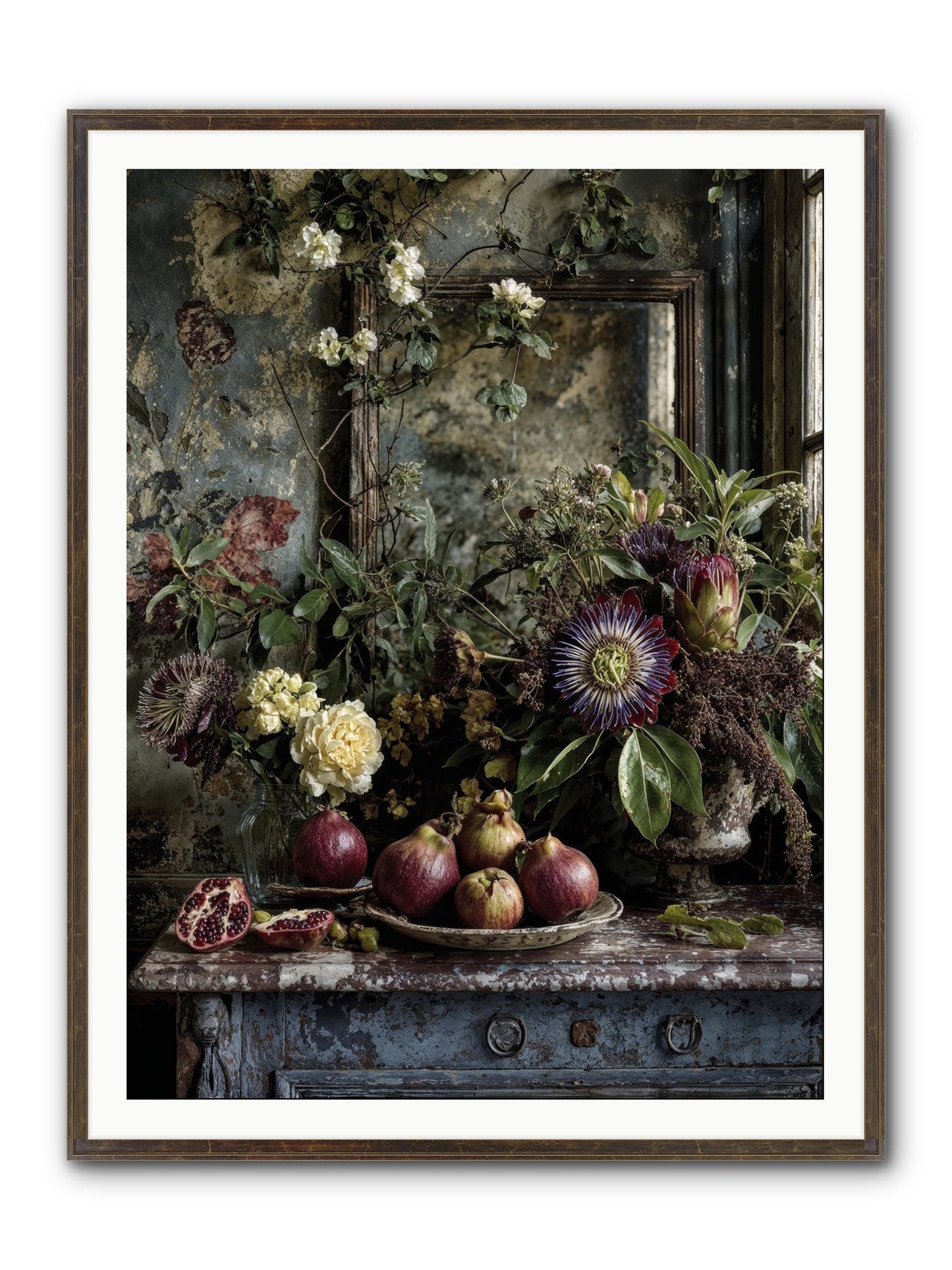 Earthgifted Framed Print - Slimwoods Black/Gold 36x48