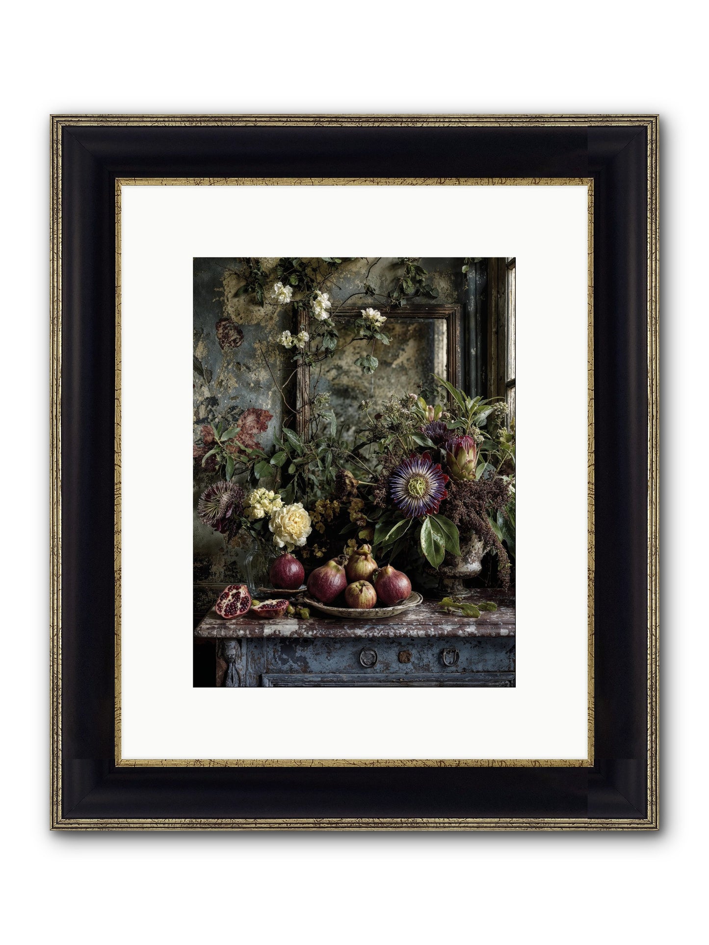 Earthgifted Framed Print - Black & Gold 9x12