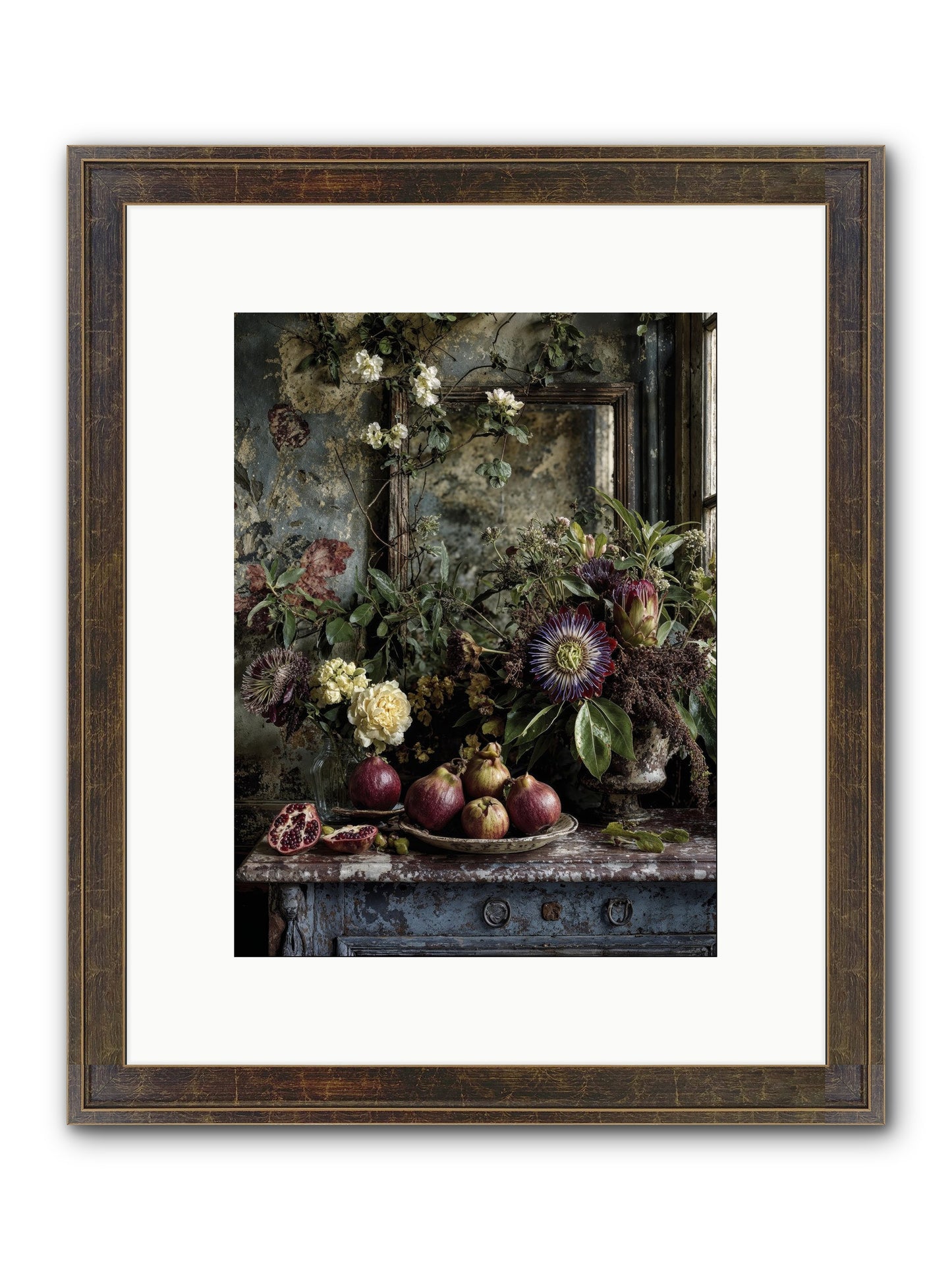 Earthgifted Framed Print - Slimwoods Black/Gold 9x12
