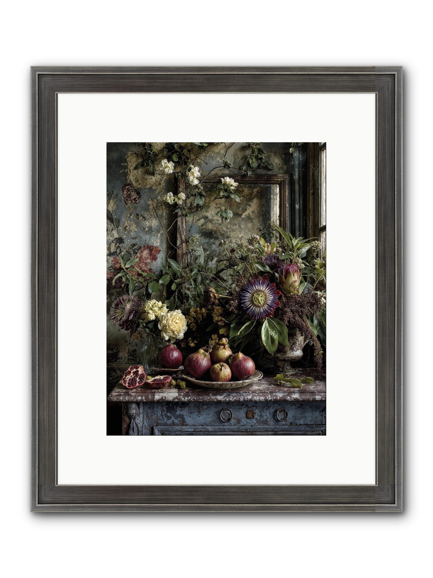Earthgifted Framed Print - Slimwoods Black/Silver 9x12