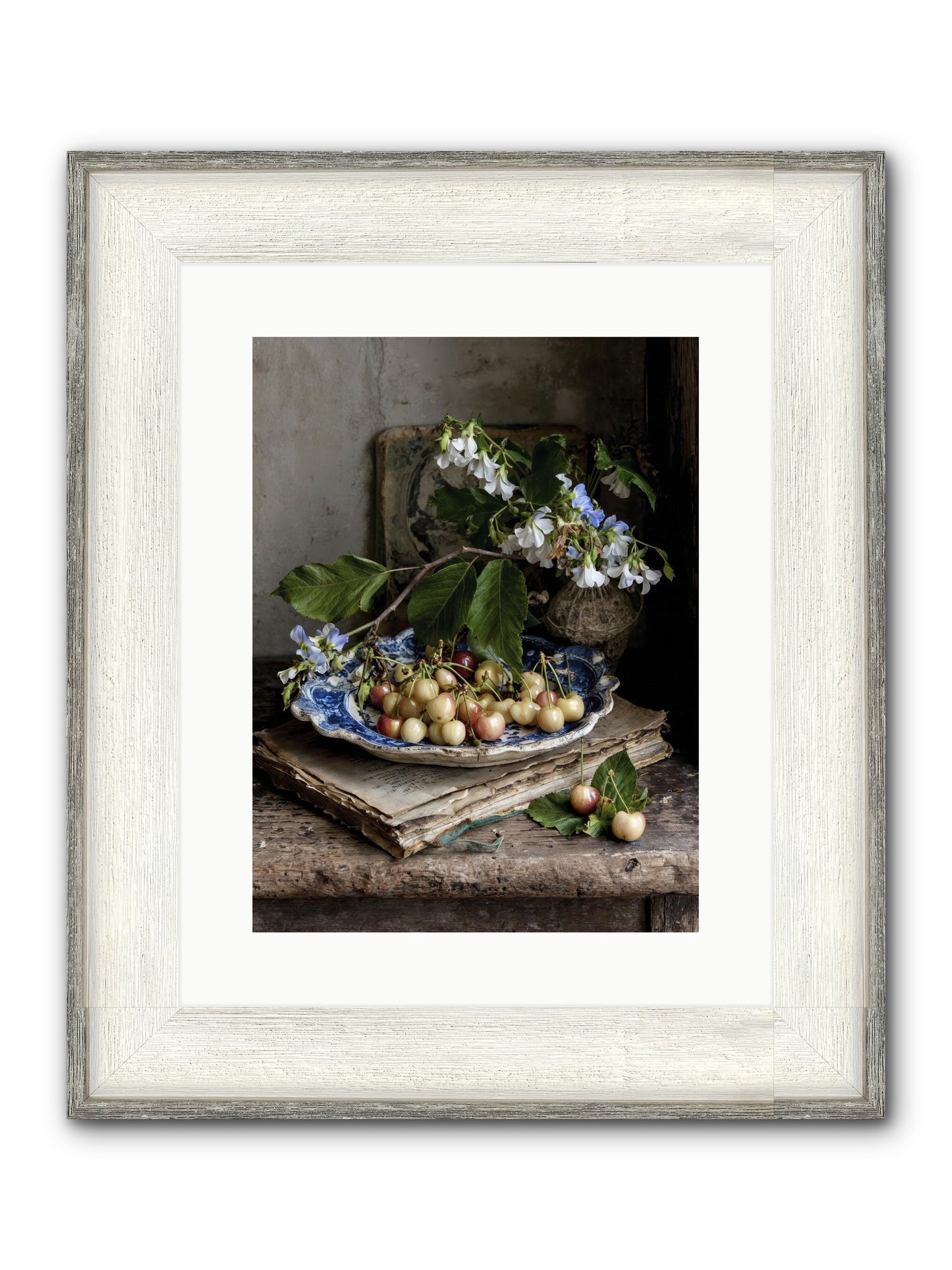 Easy Sunday Framed Print - Driftwood White 12x16