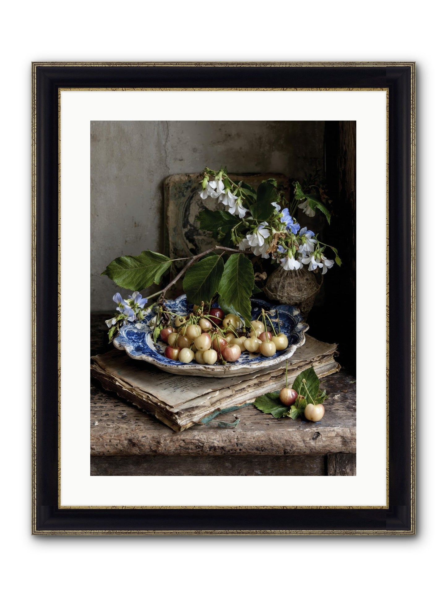 Easy Sunday Framed Print - Black & Gold 18x24