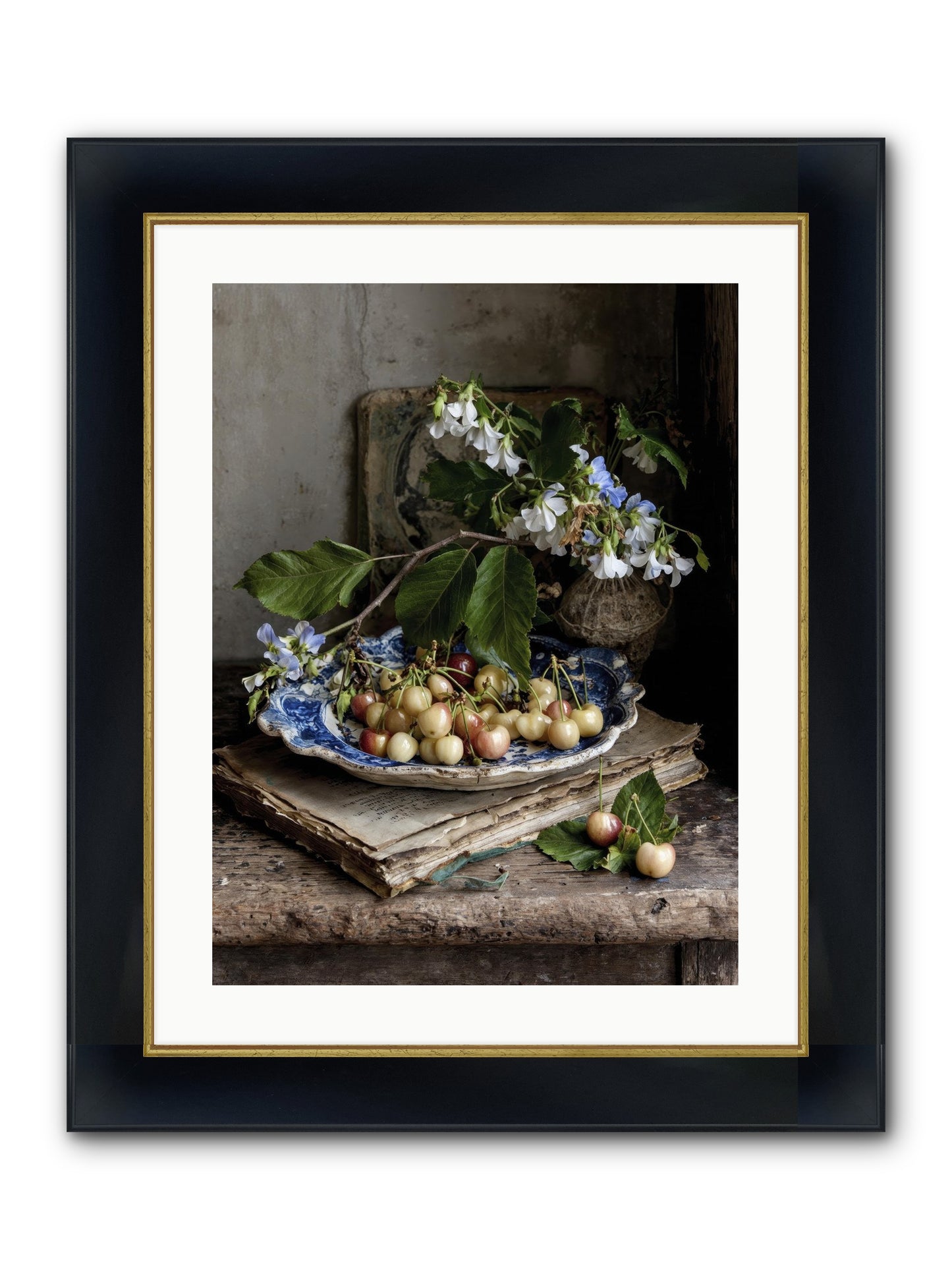 Easy Sunday Framed Print - Wide Black w/Gold 18x24