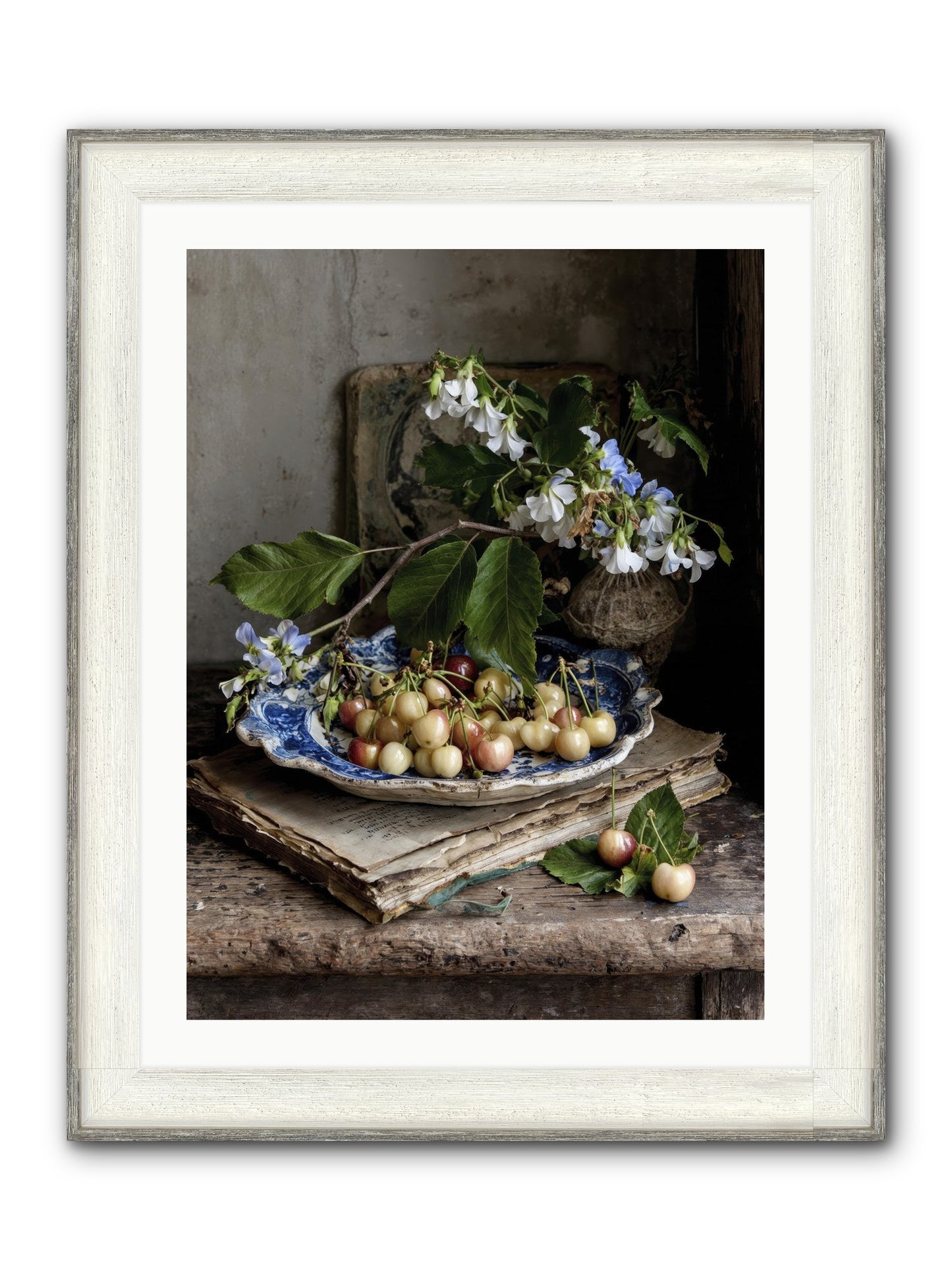 Easy Sunday Framed Print - Driftwood White 24x32
