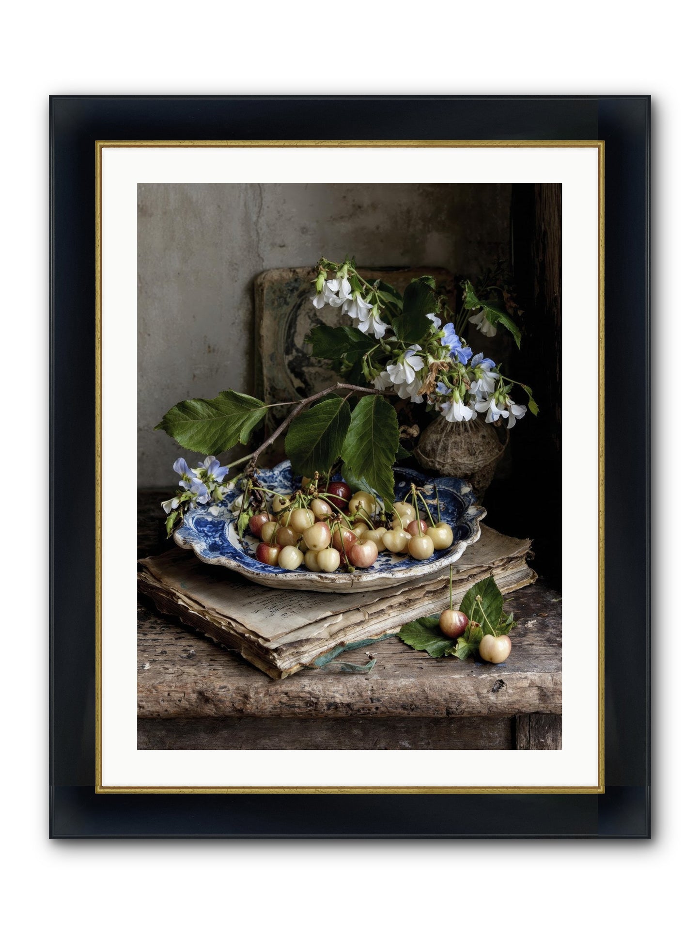 Easy Sunday Framed Print - Wide Black w/Gold 24x32