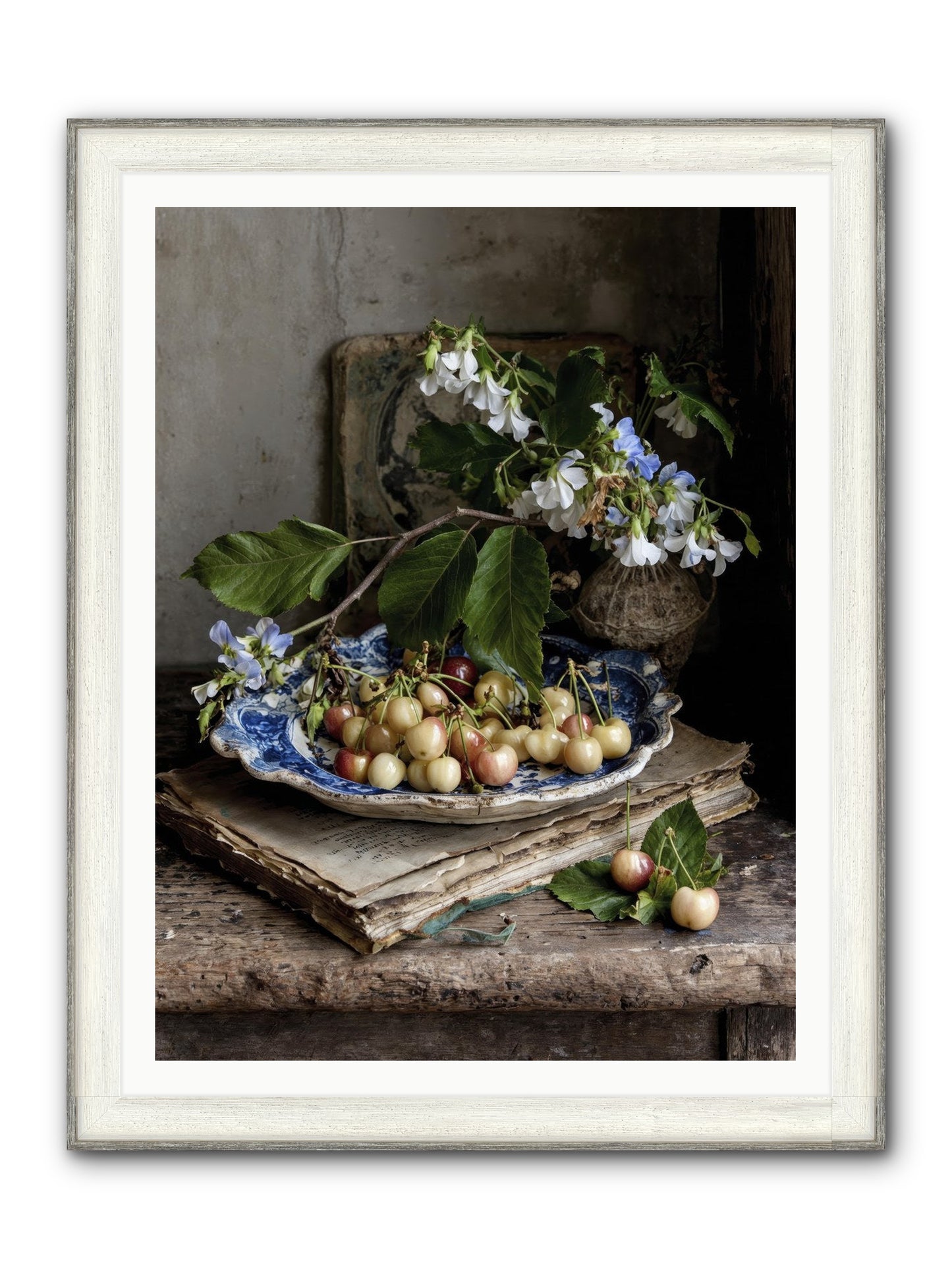 Easy Sunday Framed Print - Driftwood White 36x48