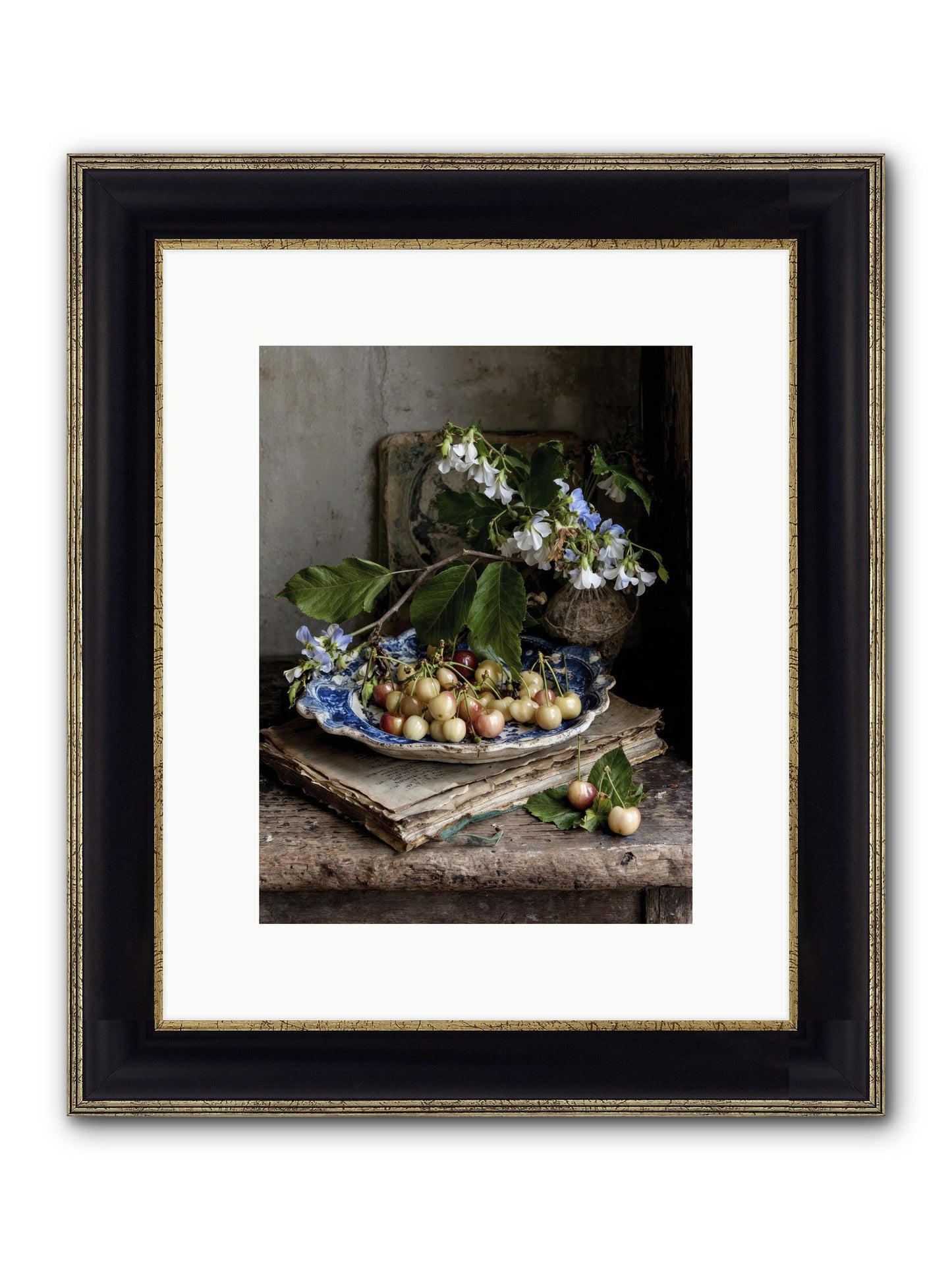Easy Sunday Framed Print - Black & Gold 9x12