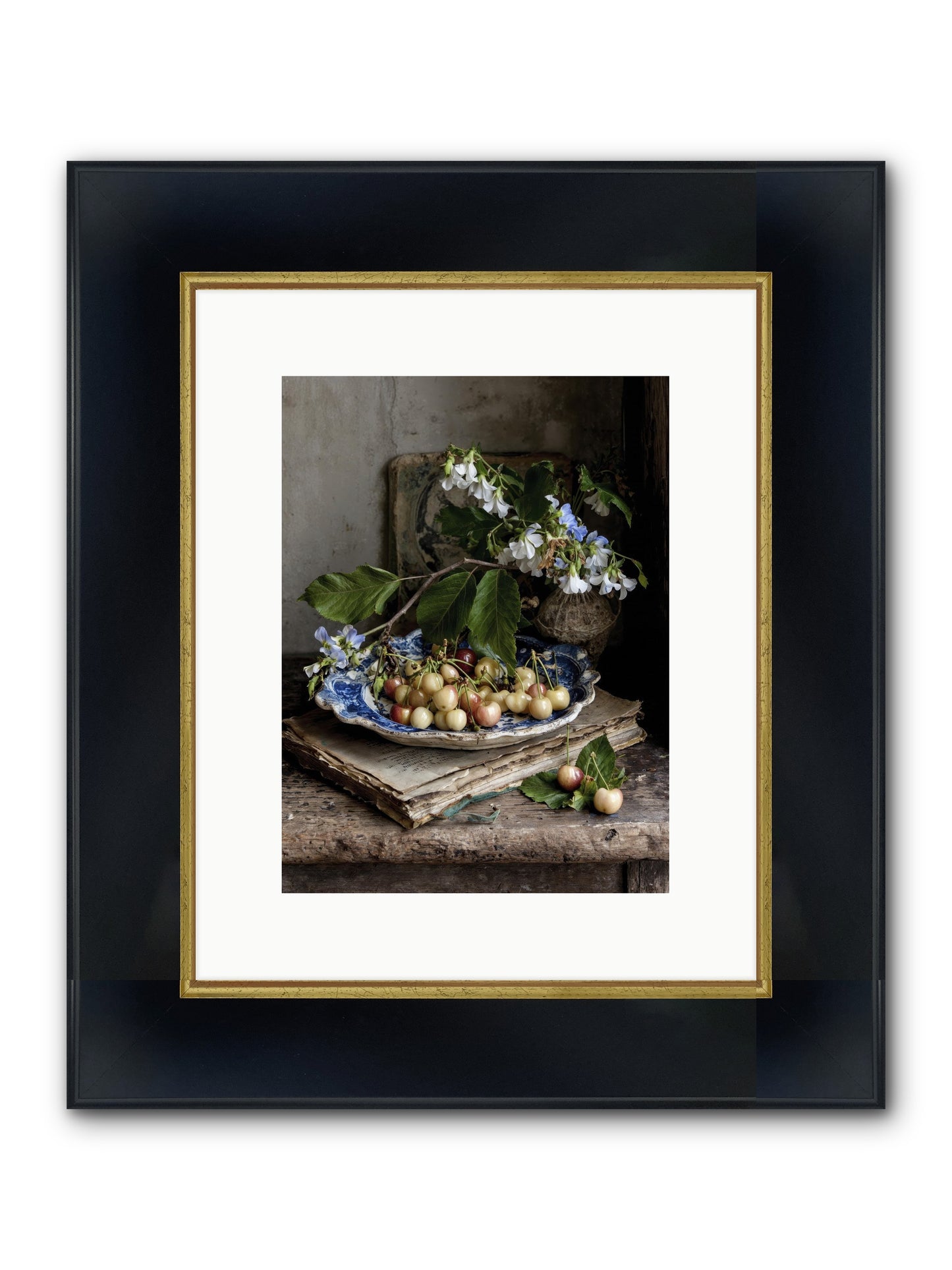 Easy Sunday Framed Print - Wide Black w/Gold 9x12