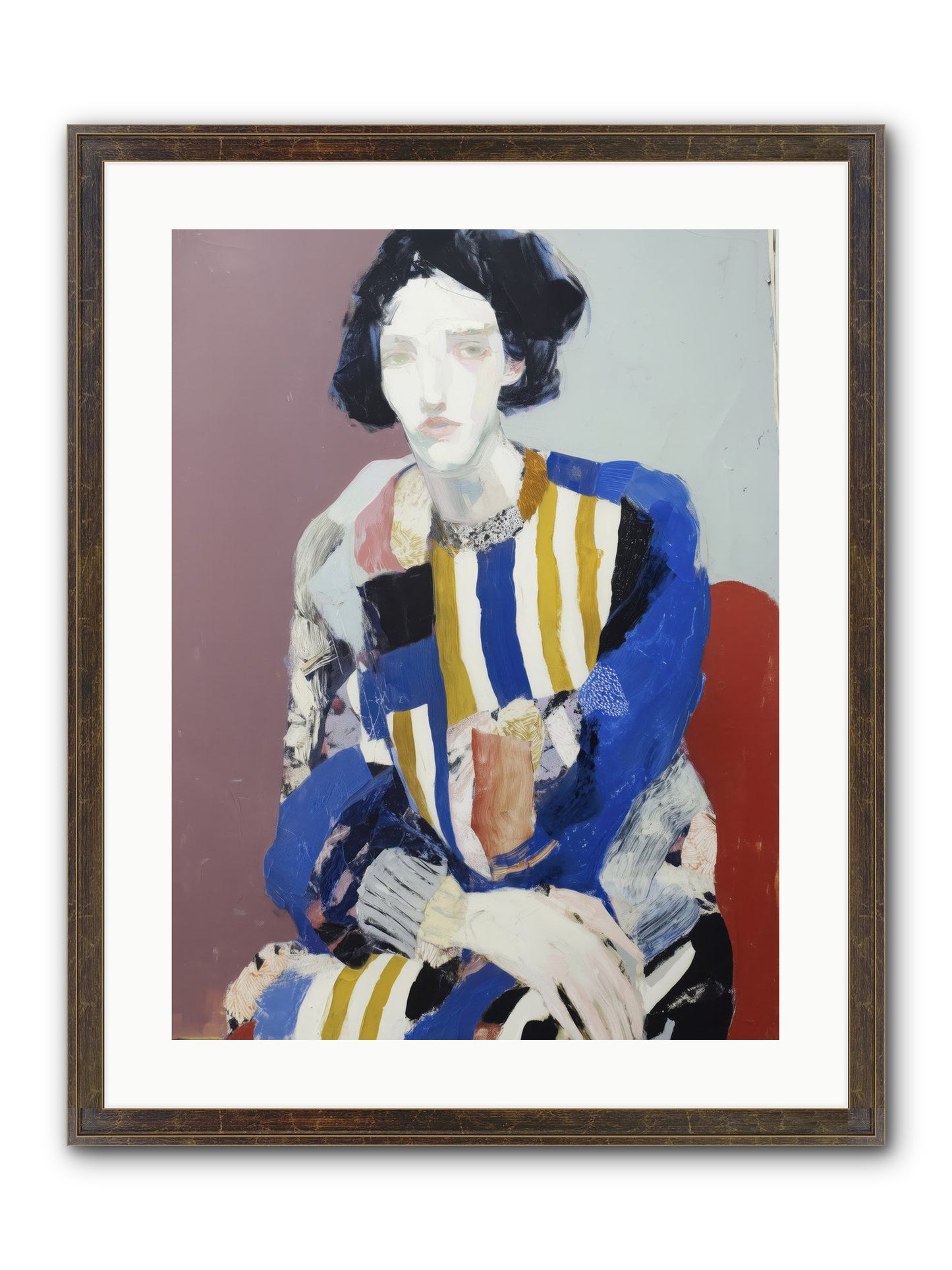 Ebonveil Framed Print - Slimwoods Black/Gold 18x24