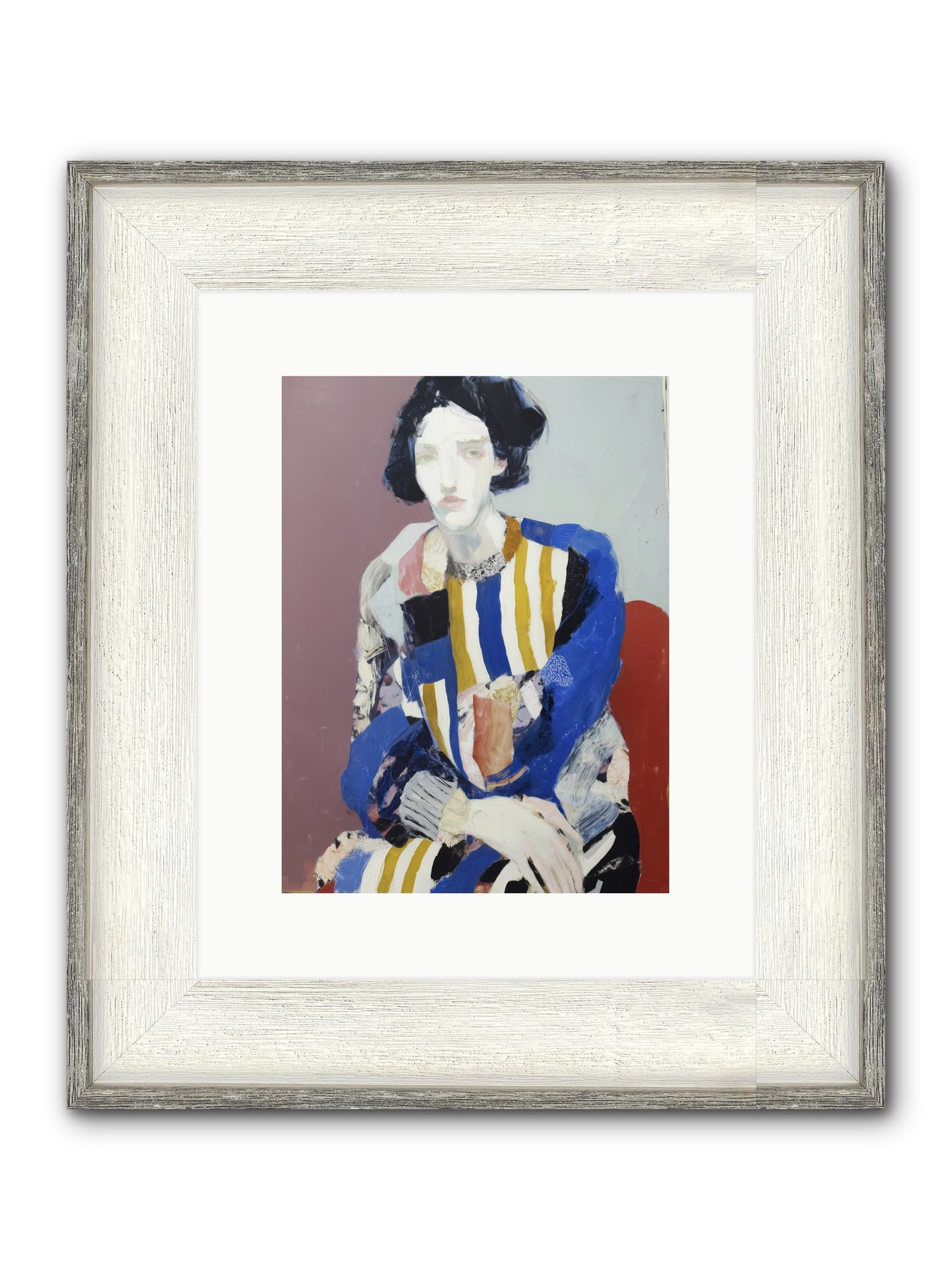 Ebonveil Framed Print - Driftwood White 9x12