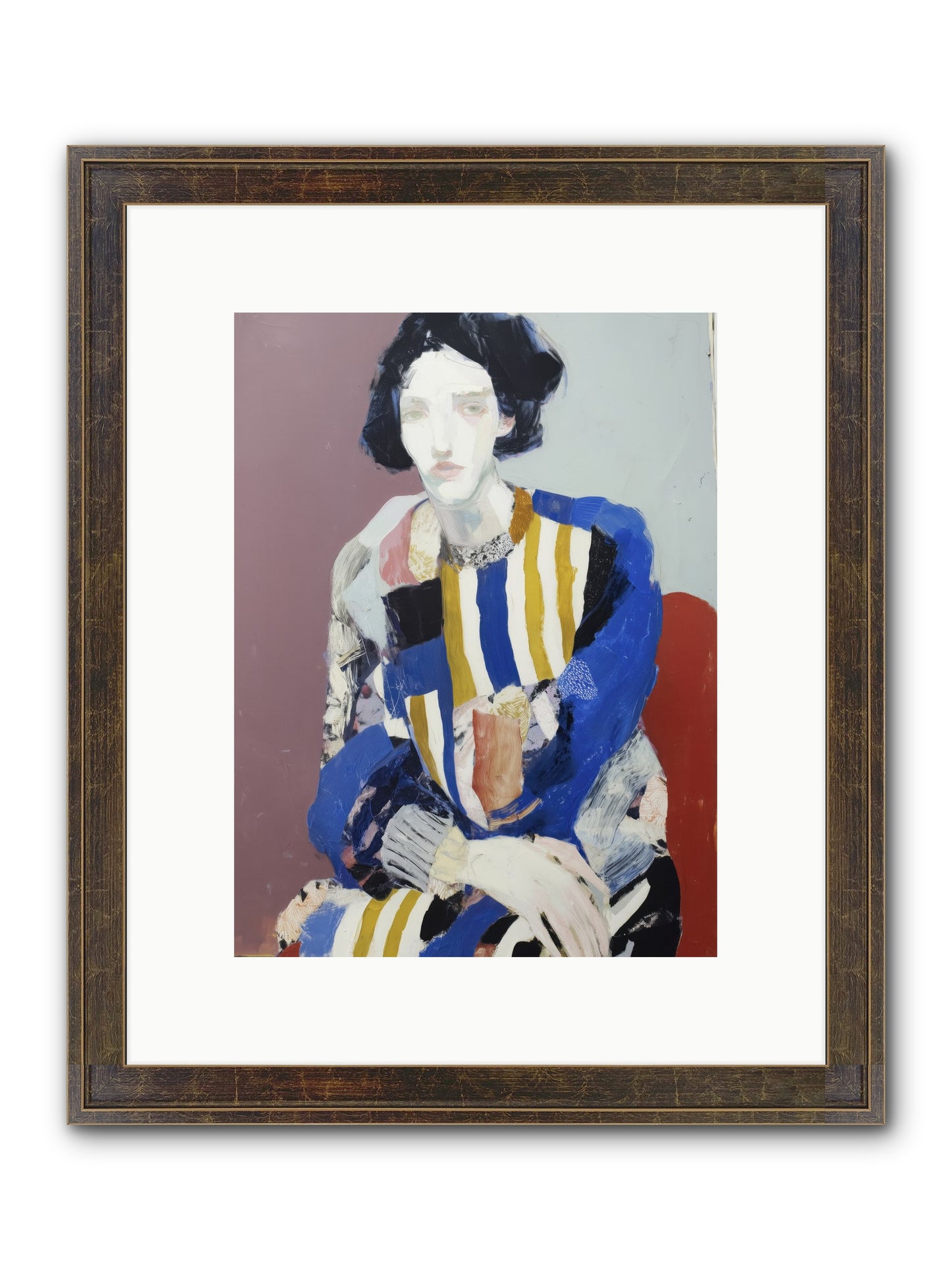 Ebonveil Framed Print - Slimwoods Black/Gold 9x12