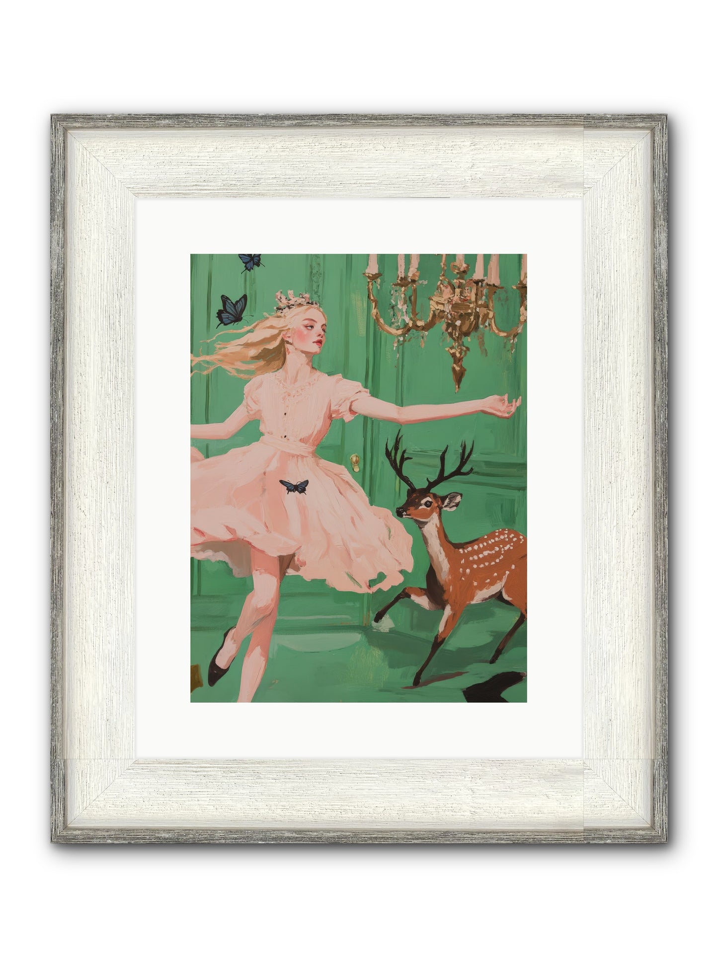 Echo Through Time Framed Print - Driftwood White 12x16