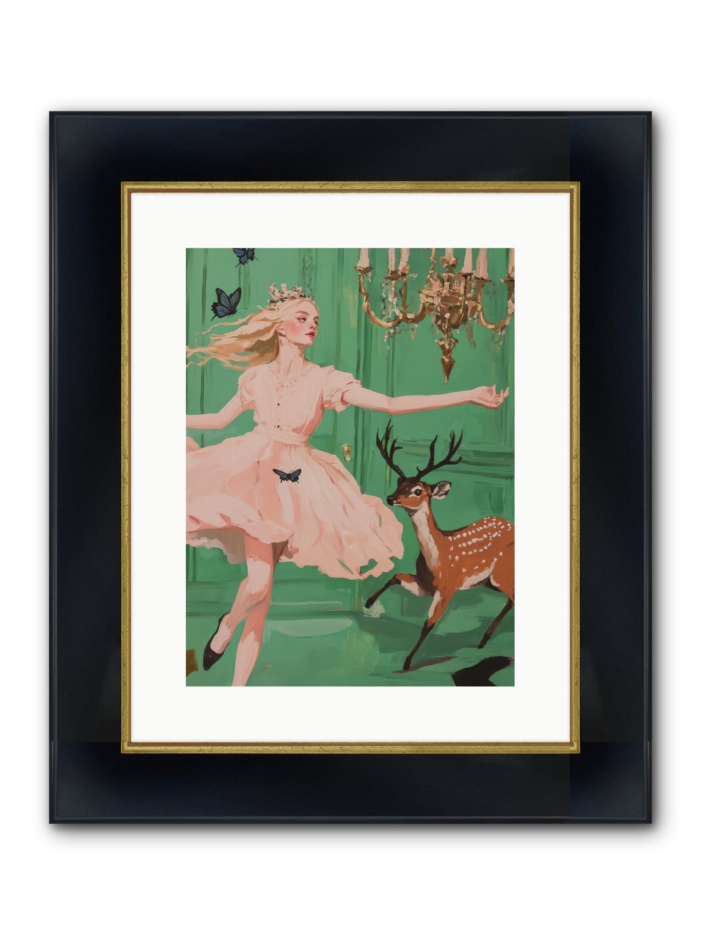 Echo Through Time Framed Print - Wide Black w/Gold 12x16