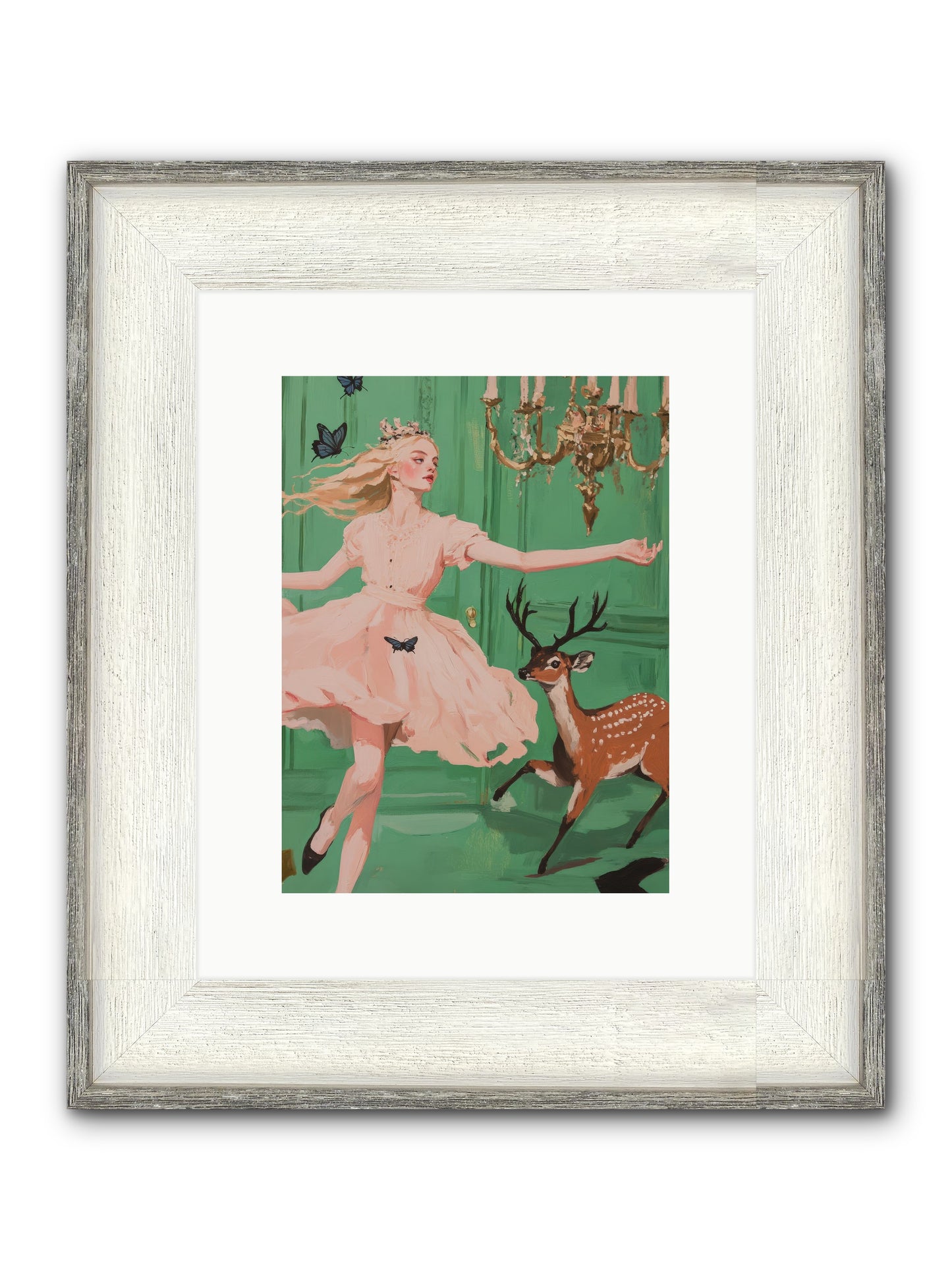 Echo Through Time Framed Print - Driftwood White 9x12