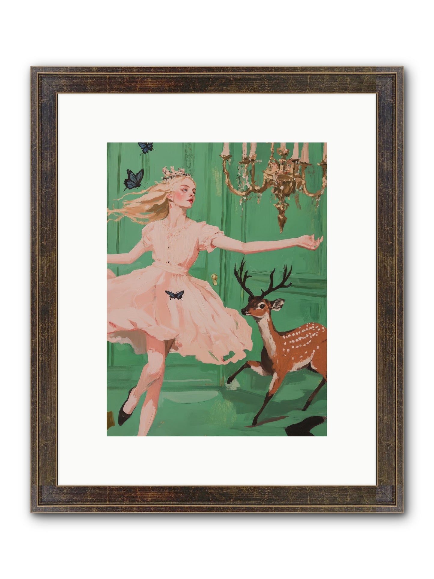 Echo Through Time Framed Print - Slimwoods Black/Gold 9x12