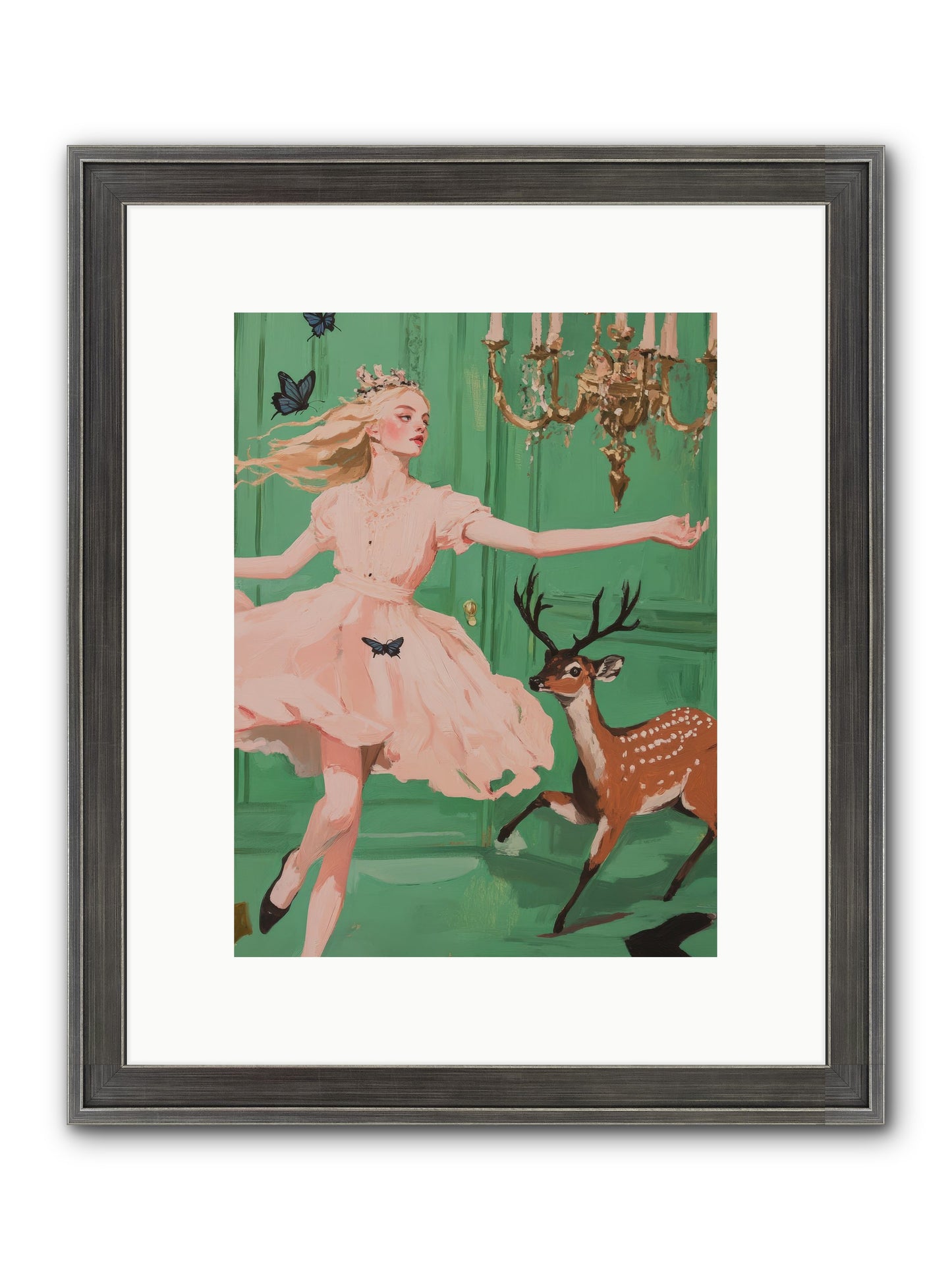 Echo Through Time Framed Print - Slimwoods Black/Silver 9x12