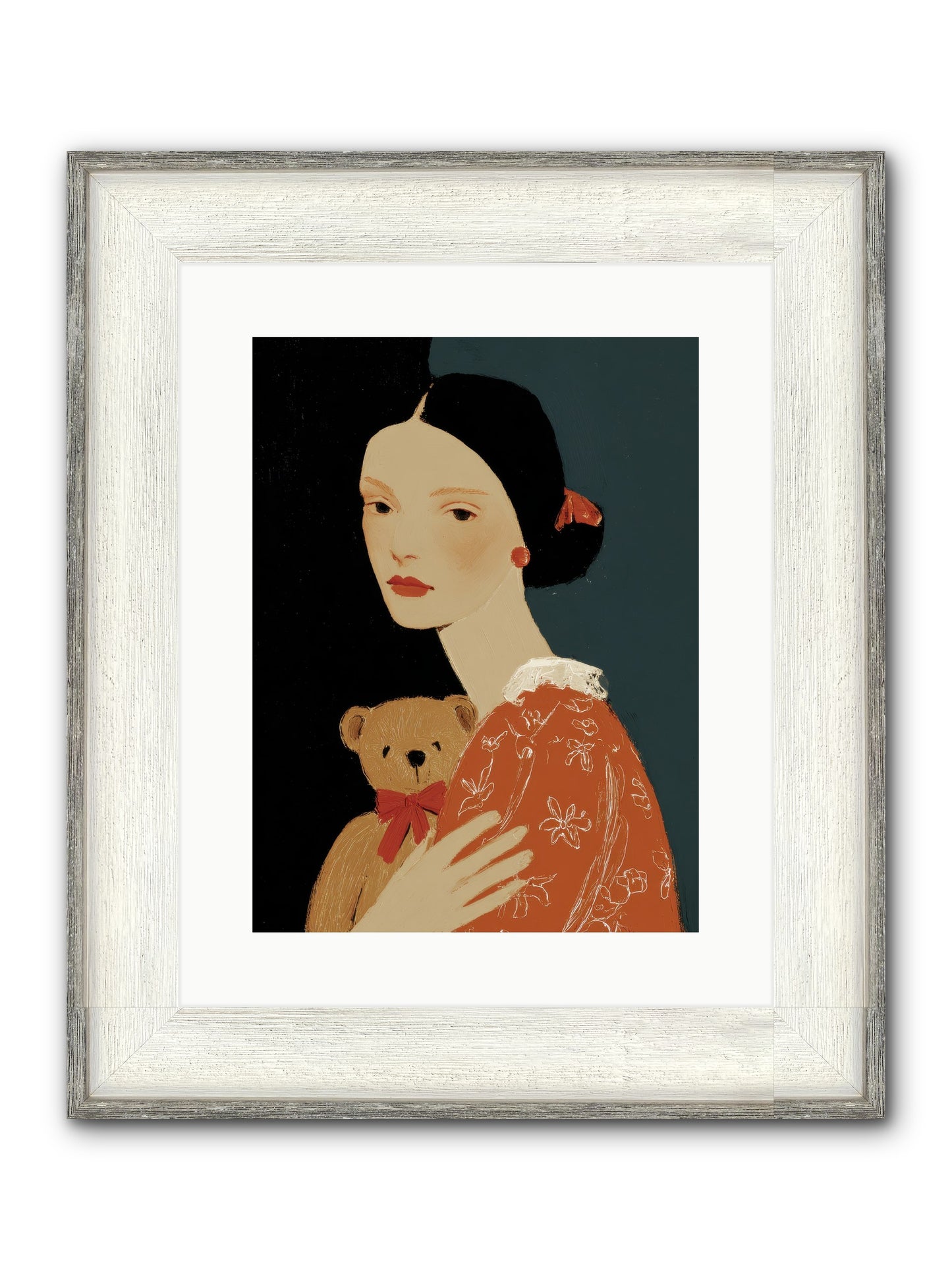 Echoes In The Hallway Framed Print - Driftwood White 12x16