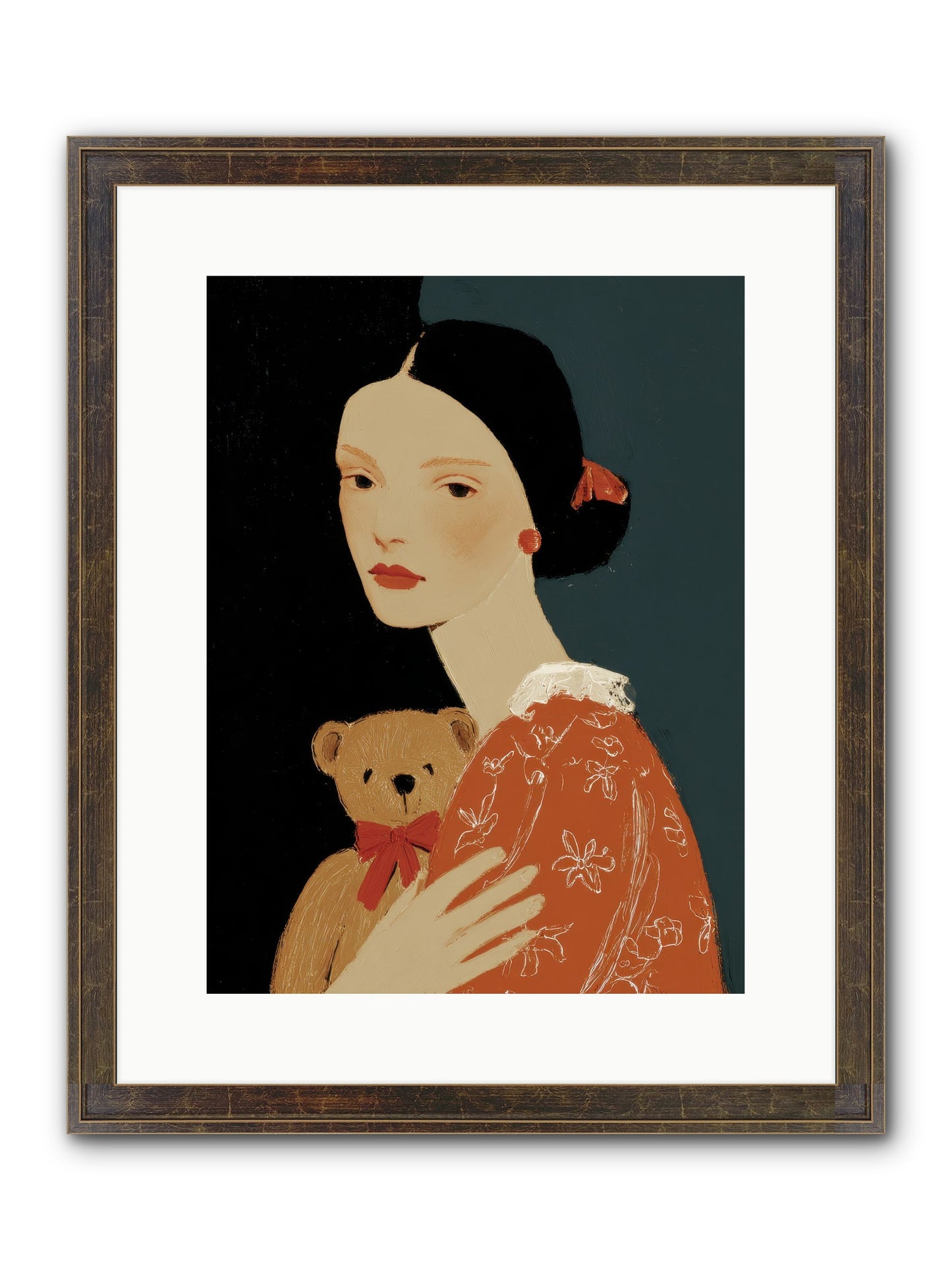 Echoes In The Hallway Framed Print - Slimwoods Black/Gold 12x16
