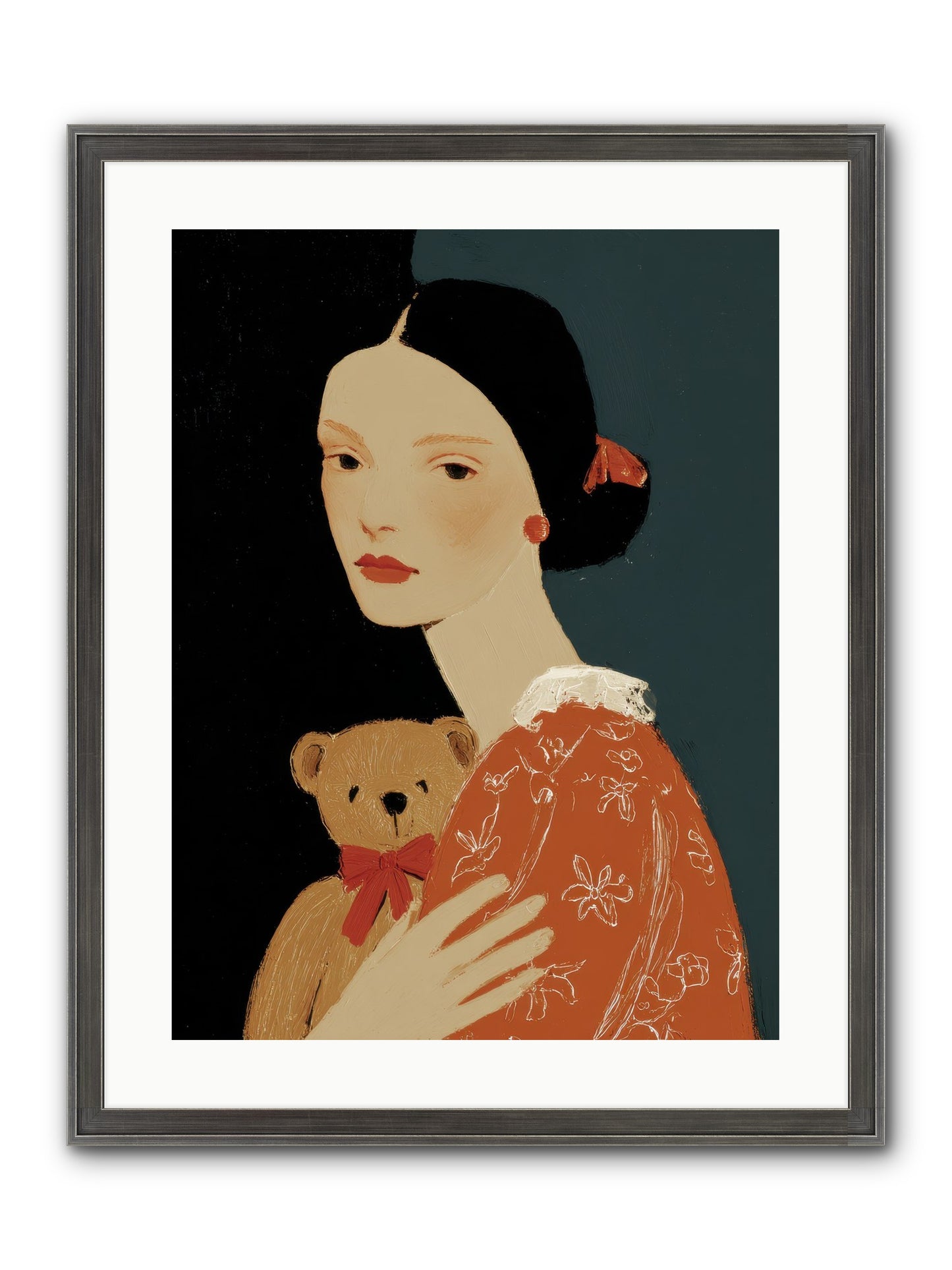 Echoes In The Hallway Framed Print - Slimwoods Black/Silver 18x24