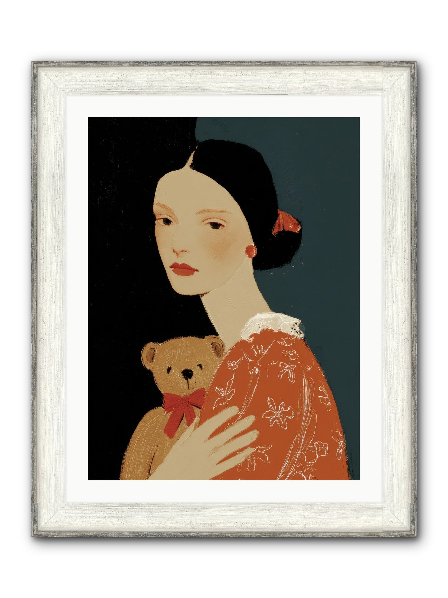 Echoes In The Hallway Framed Print - Driftwood White 24x32