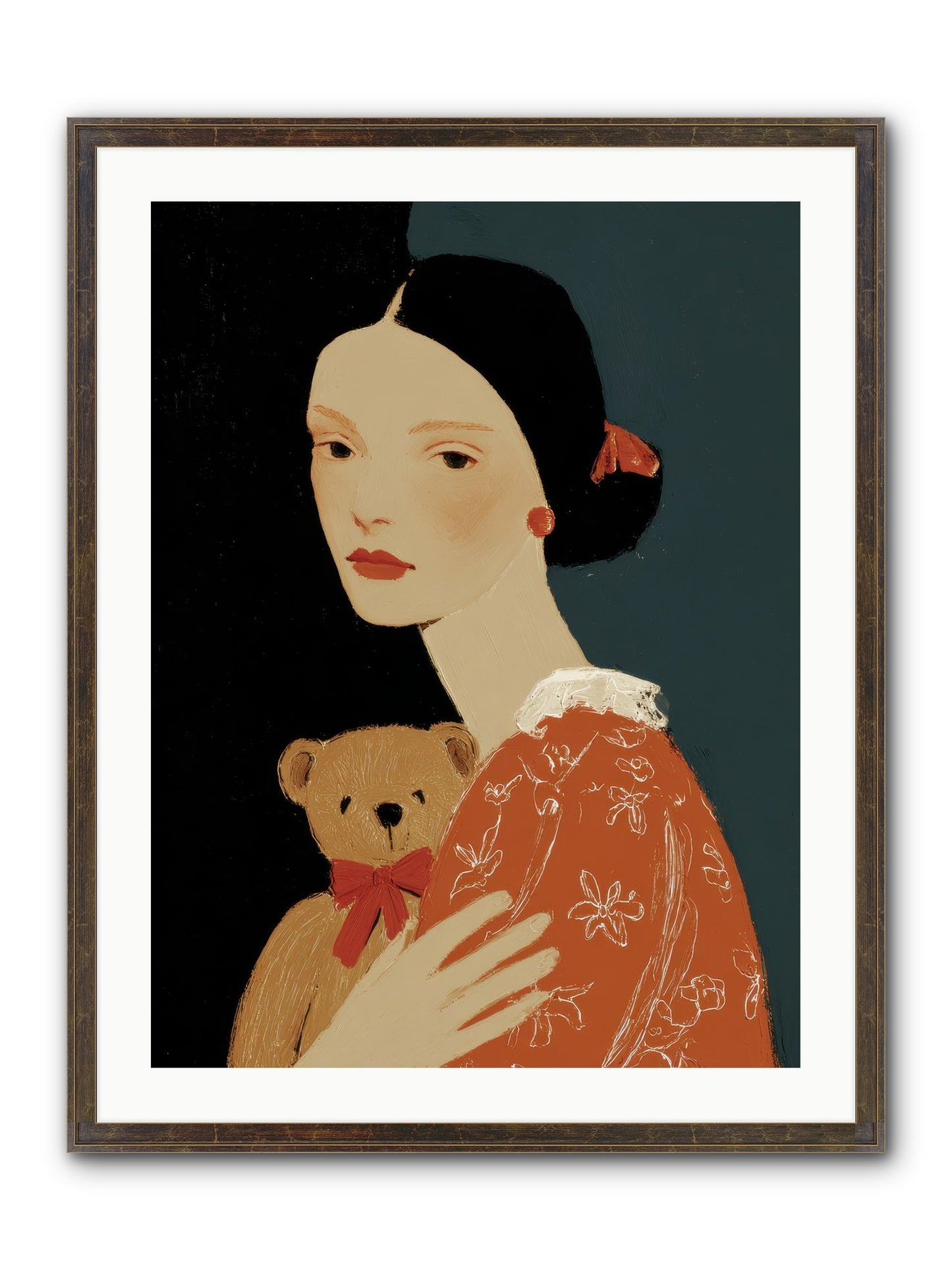 Echoes In The Hallway Framed Print - Slimwoods Black/Gold 24x32